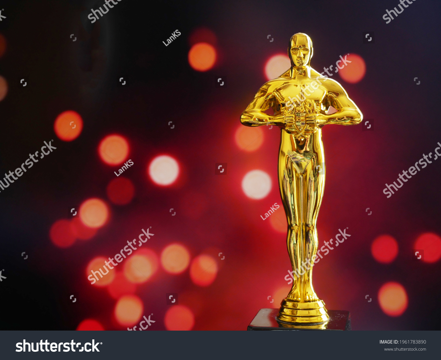 Hollywood Golden Oscar Academy Award Statue Stock Photo (Edit Now