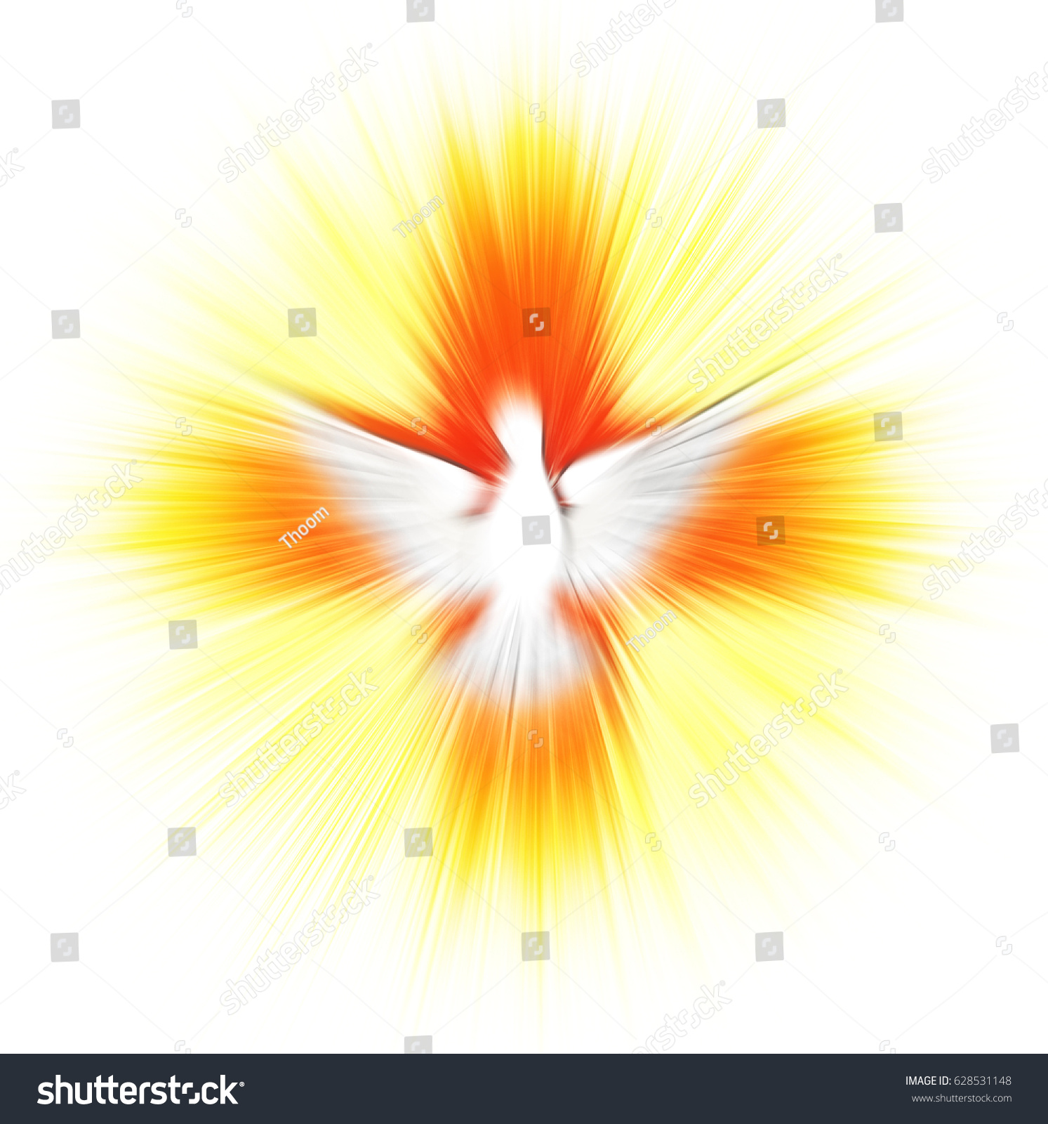 Holy Spirit Pentecost Confirmation Symbol Dove Stock Illustration ...