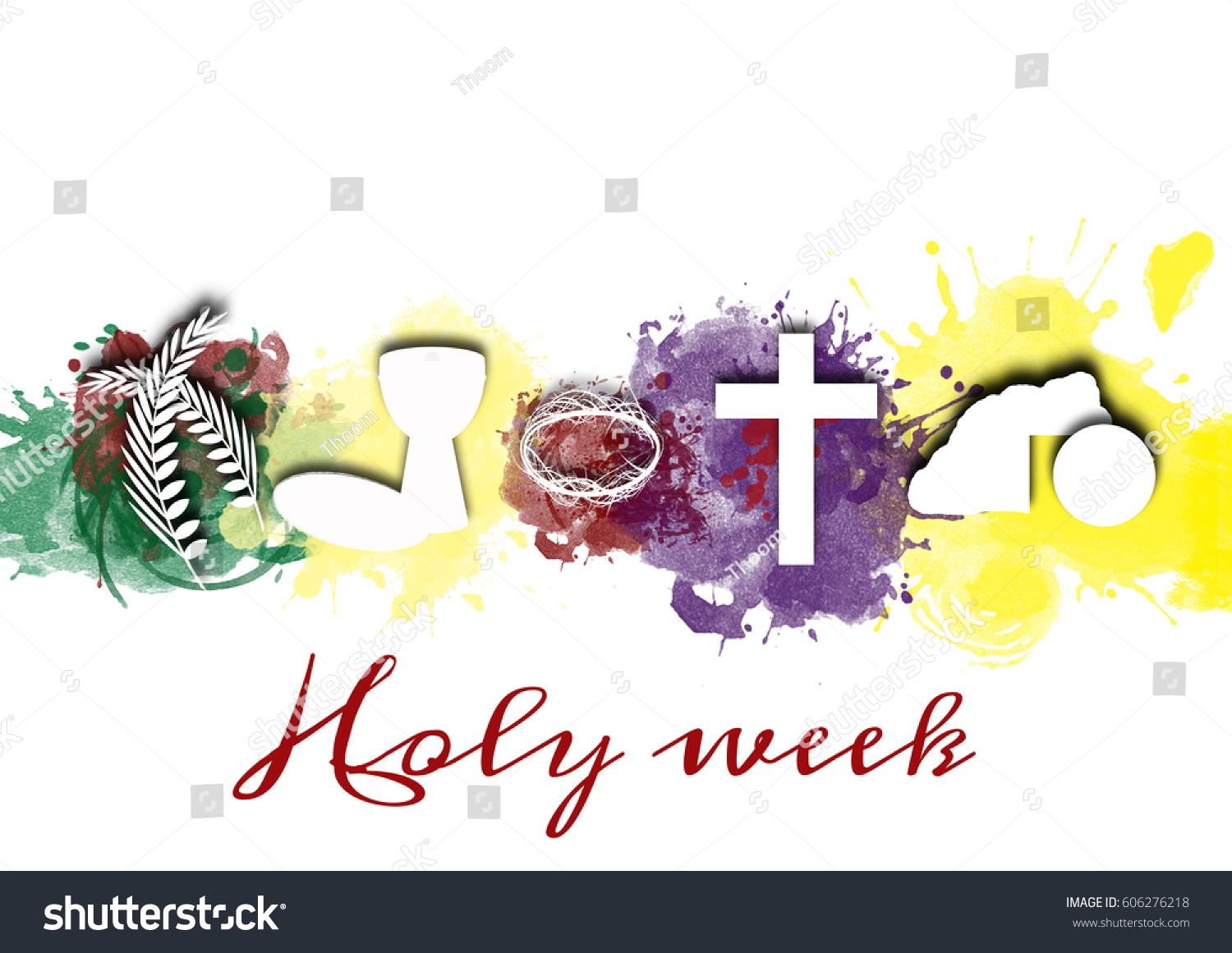 Holy Week Passion Resurrection Jesus Christ Stock Illustration 606276218 Shutterstock