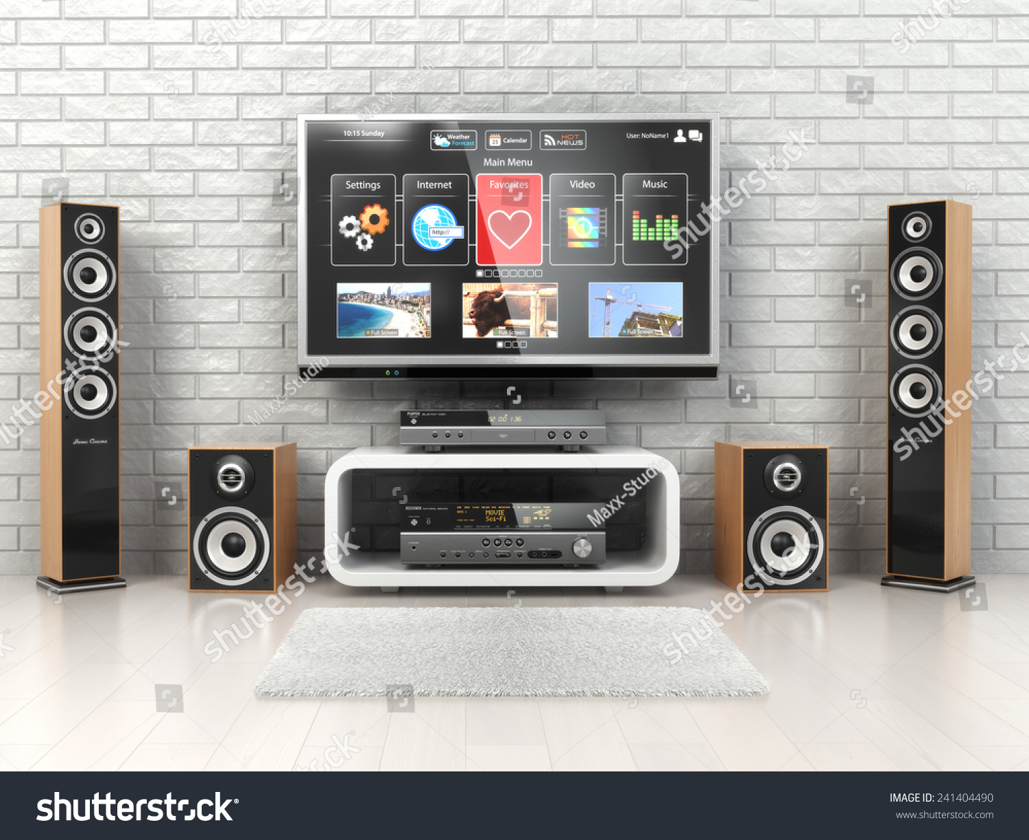 Home Cinema Loudspeakers Player Stock 241404490