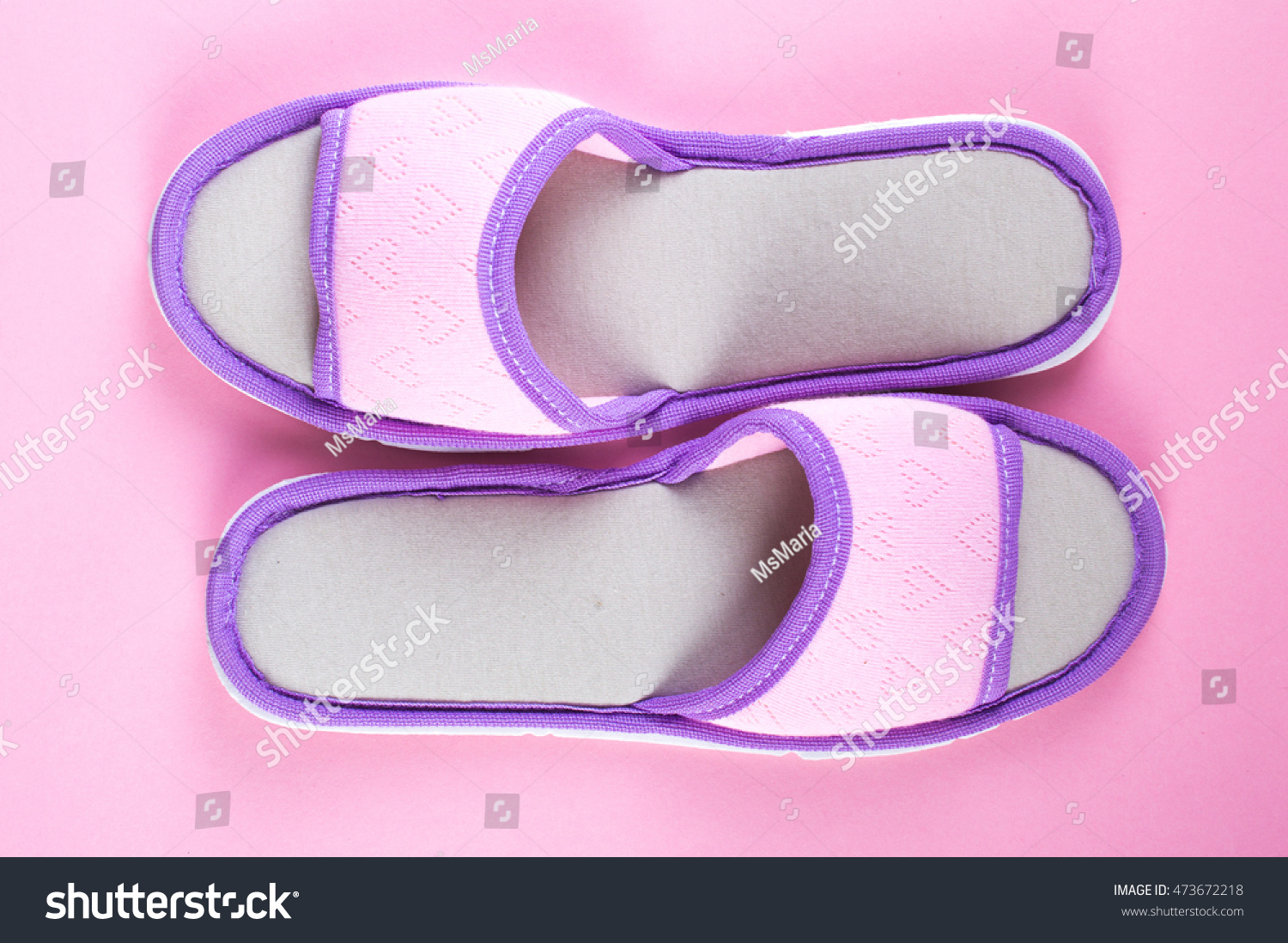 bright pink slippers