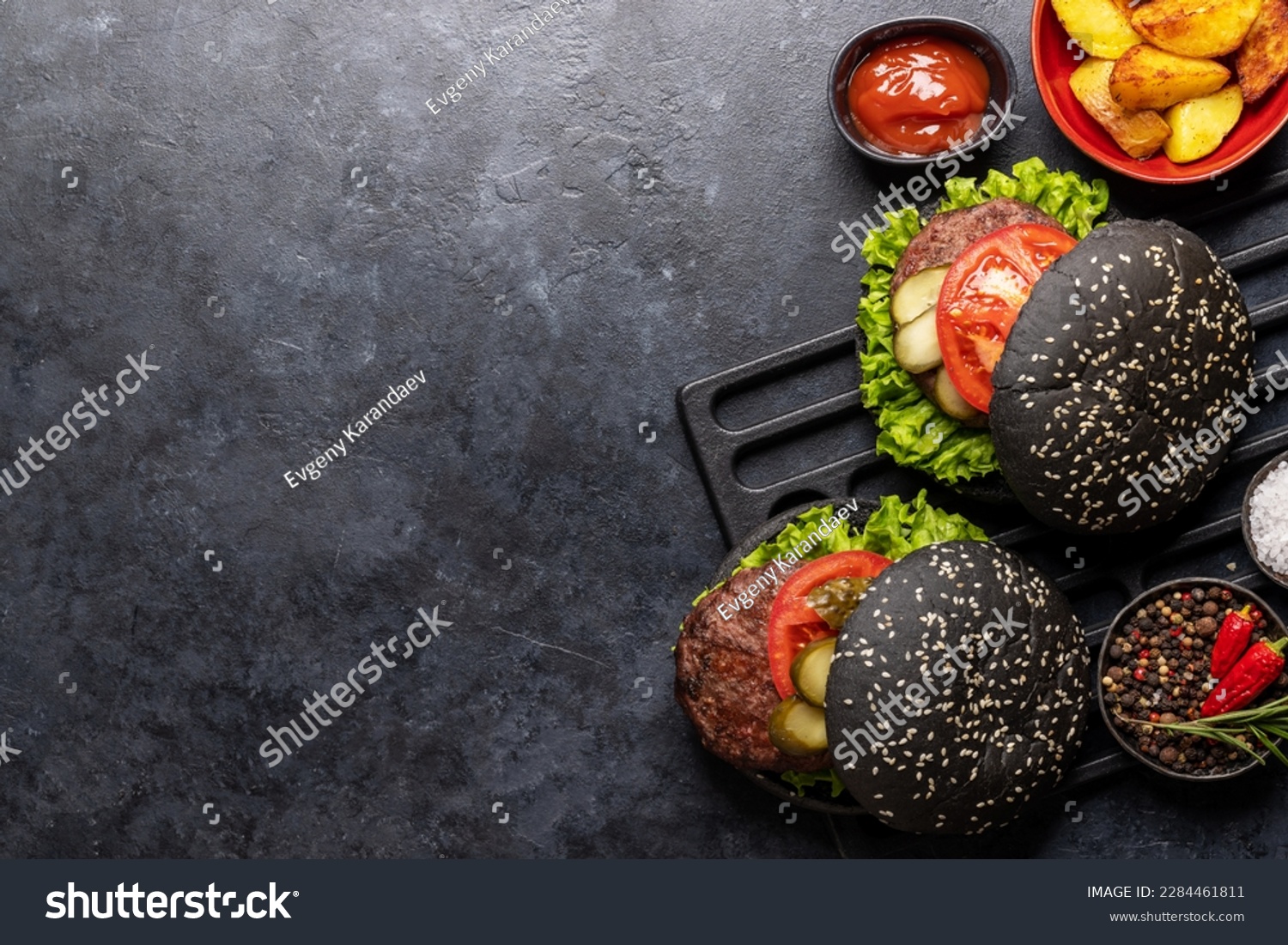  Dark Gray Classic  Template Design Featuring Homemade Beef Burgers