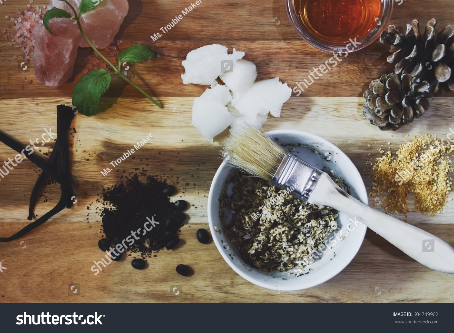 Download Homemade Facial Mask Made Oatmeal Honey Beauty Fashion Stock Image 604749902 PSD Mockup Templates