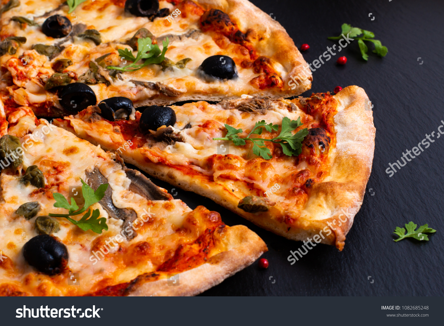 Homemade Napoli Pizza Anchovies Pizza On Stock Photo Edit Now 1082685248