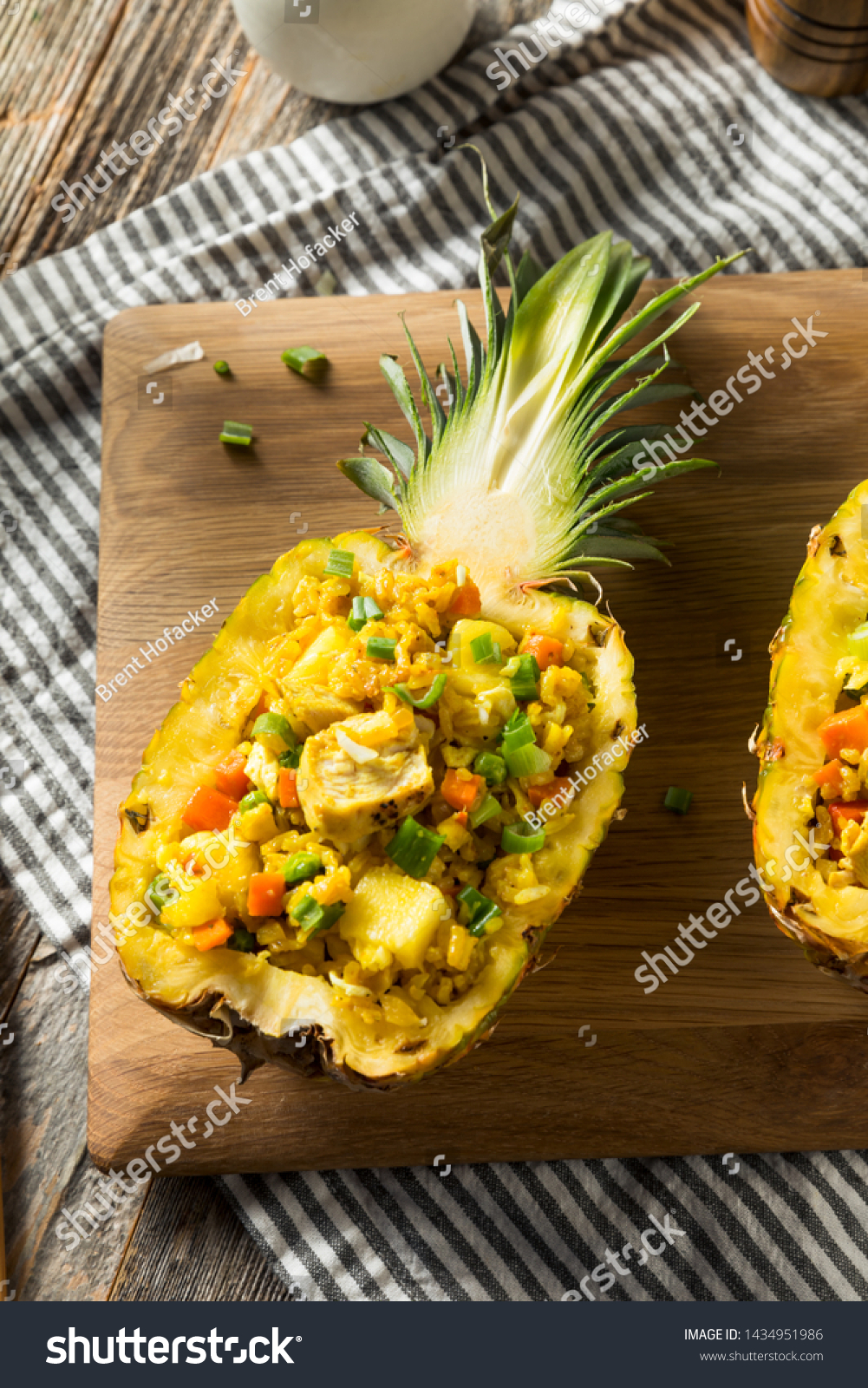 Homemade Pineapple Chicken Fried Rice Bowl Stock Photo Edit Now 1434951986