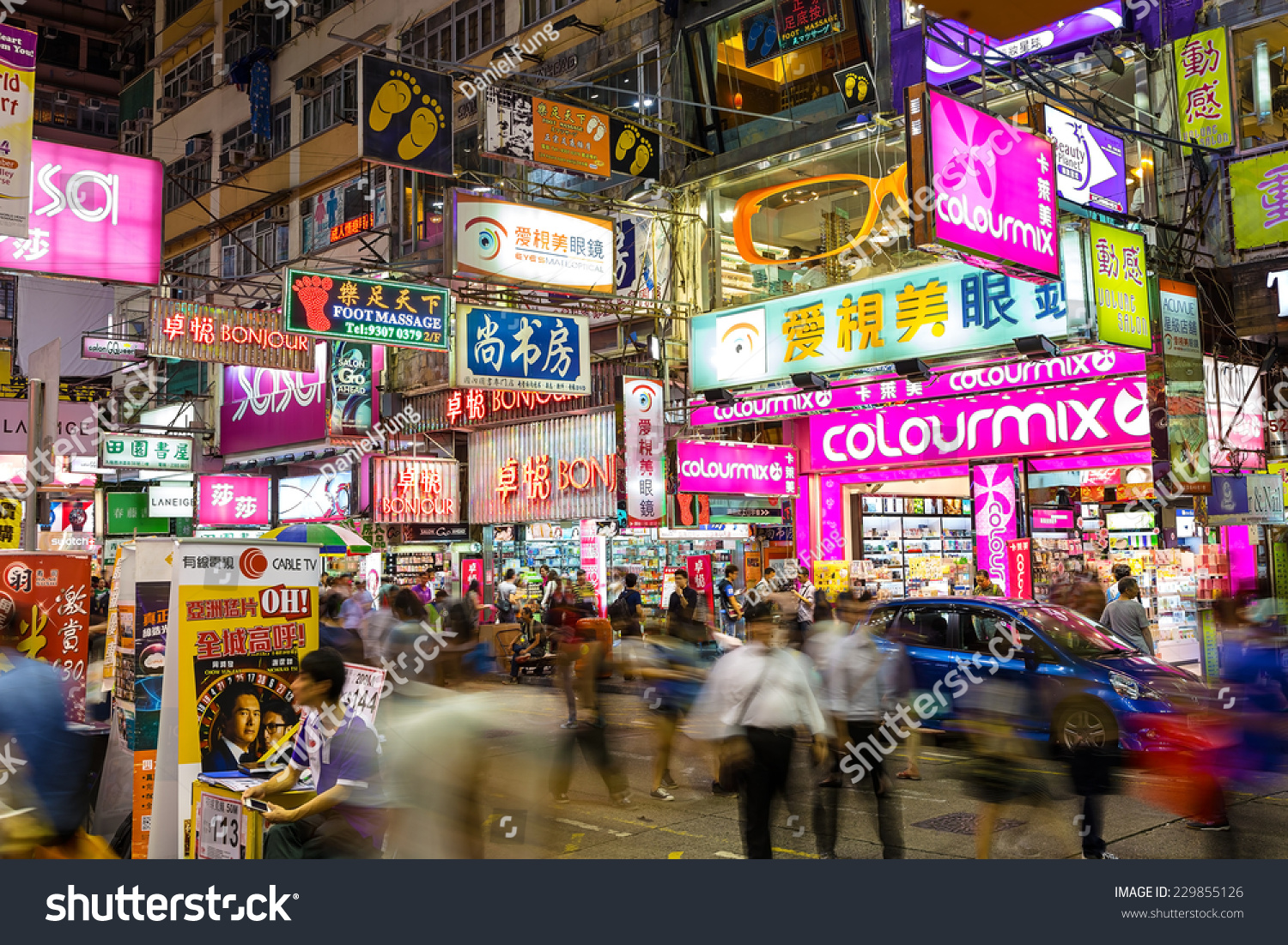 Hong Kong - October 31 : Mongkok At Night On October 31, 2014 In Hong ...