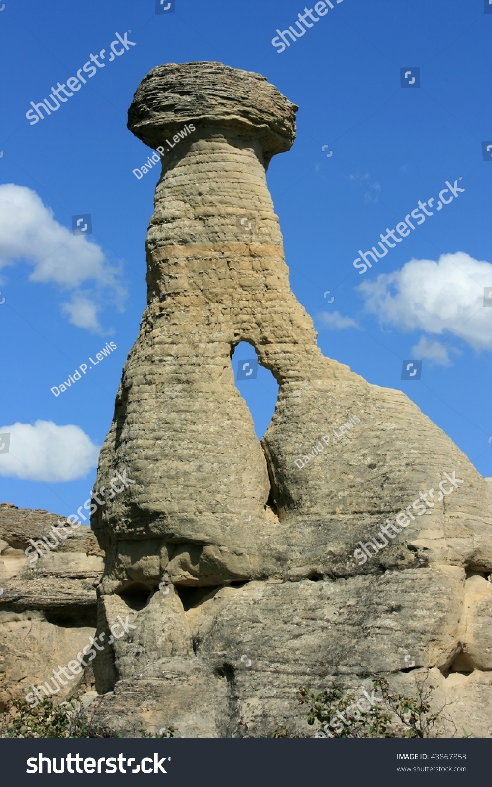 Hoodoo Rock Formation In Writing-On-Stone Provincial Park, Alberta ...