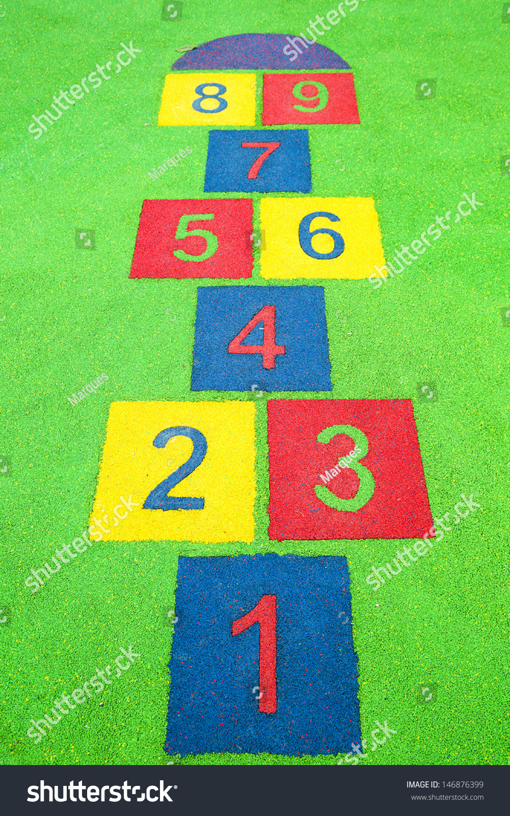 Hopscotch Painted On Floor Stock Photo 146876399 - Shutterstock