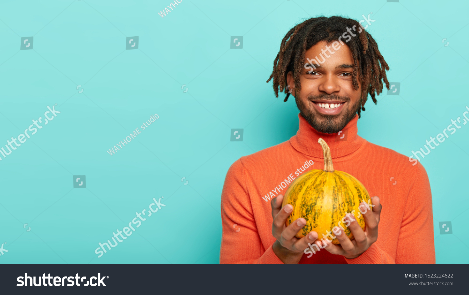 Horizontal Shot Cheerful Dark Skinned Young Stock Photo Edit Now