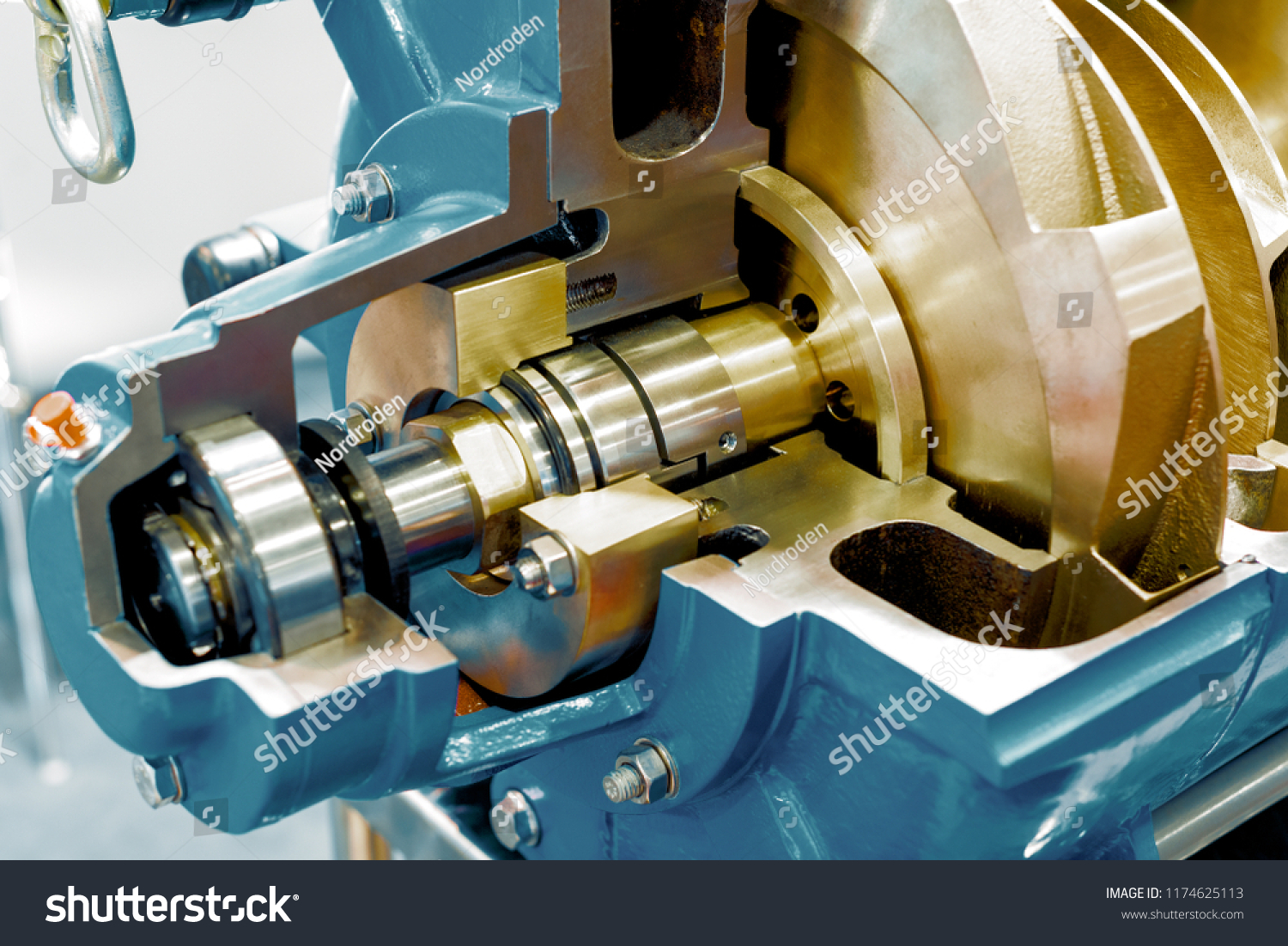 Horizontal Water Pump Cross Section Internal Stock Photo (Edit Now ...