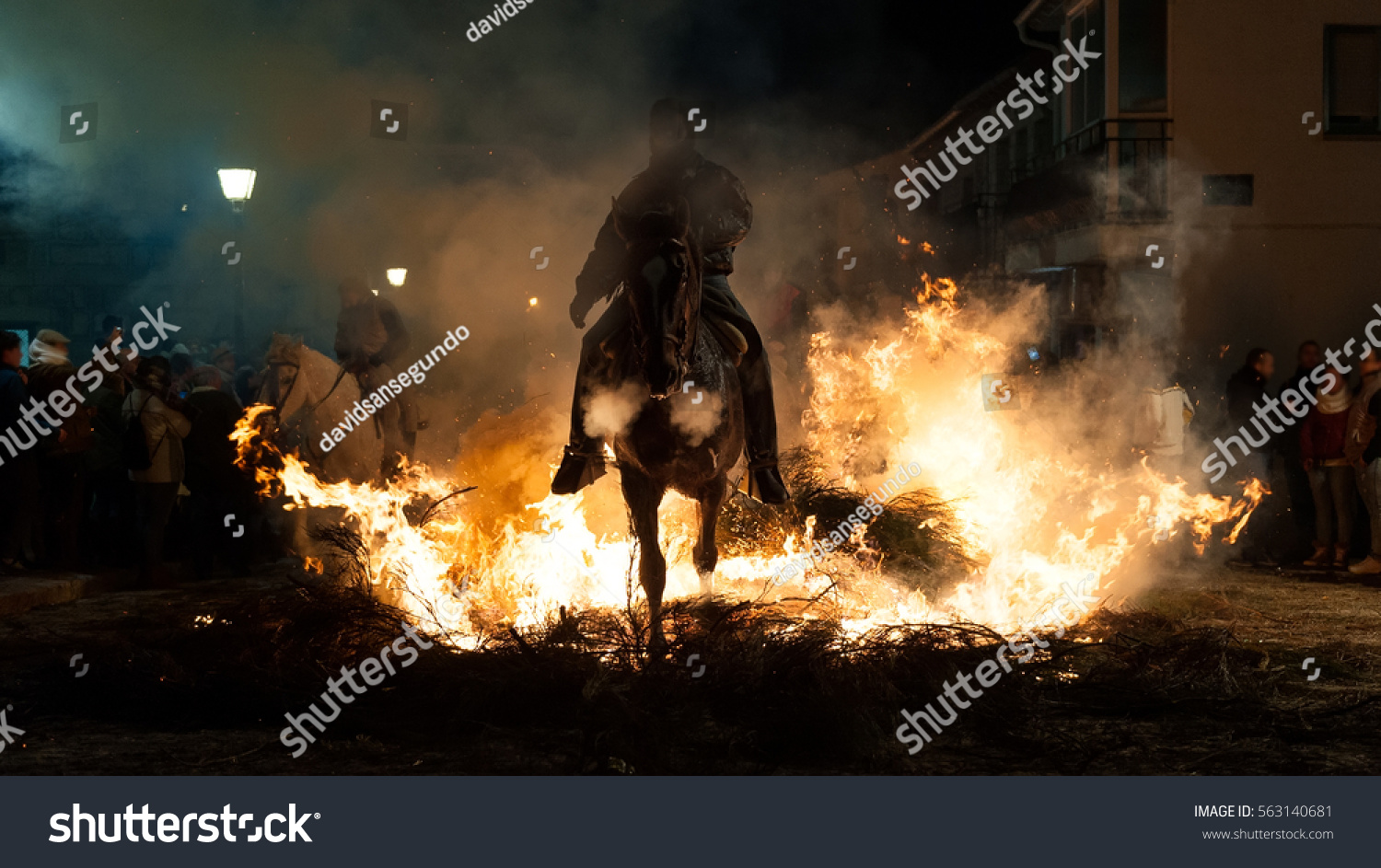 Horses Jumping Above Fire Without Fear Stock Photo 563140681 | Shutterstock