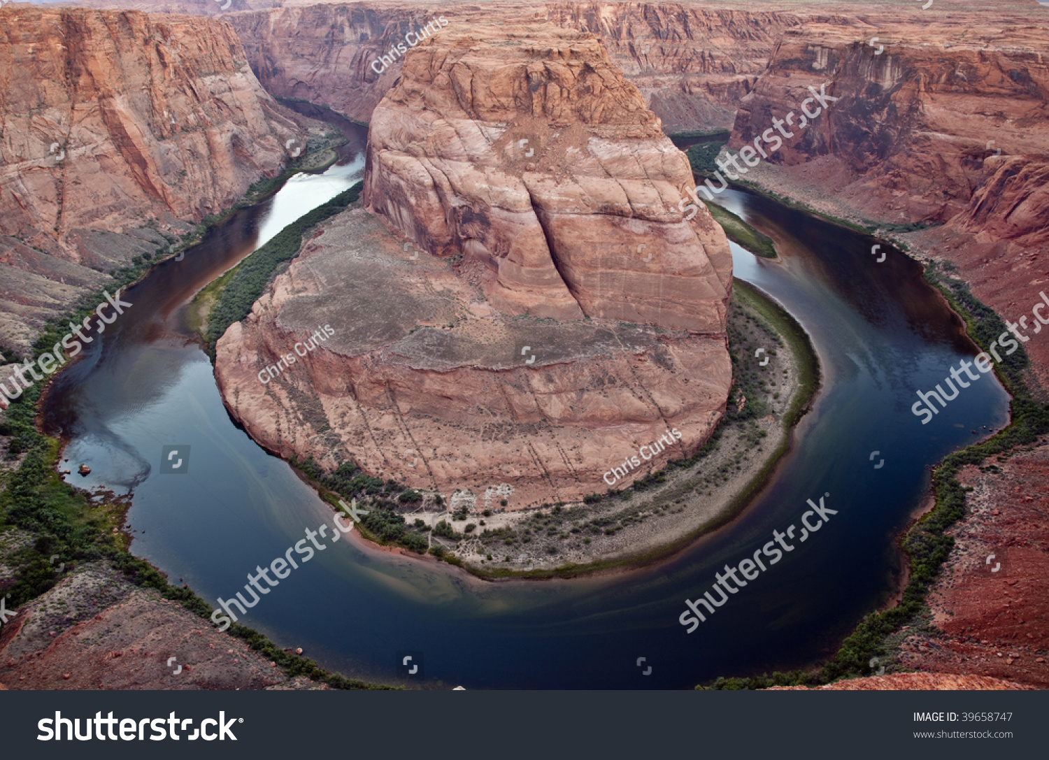 Horseshoe Bend, An Entrenched Meander On The Colorado River Near Page ...