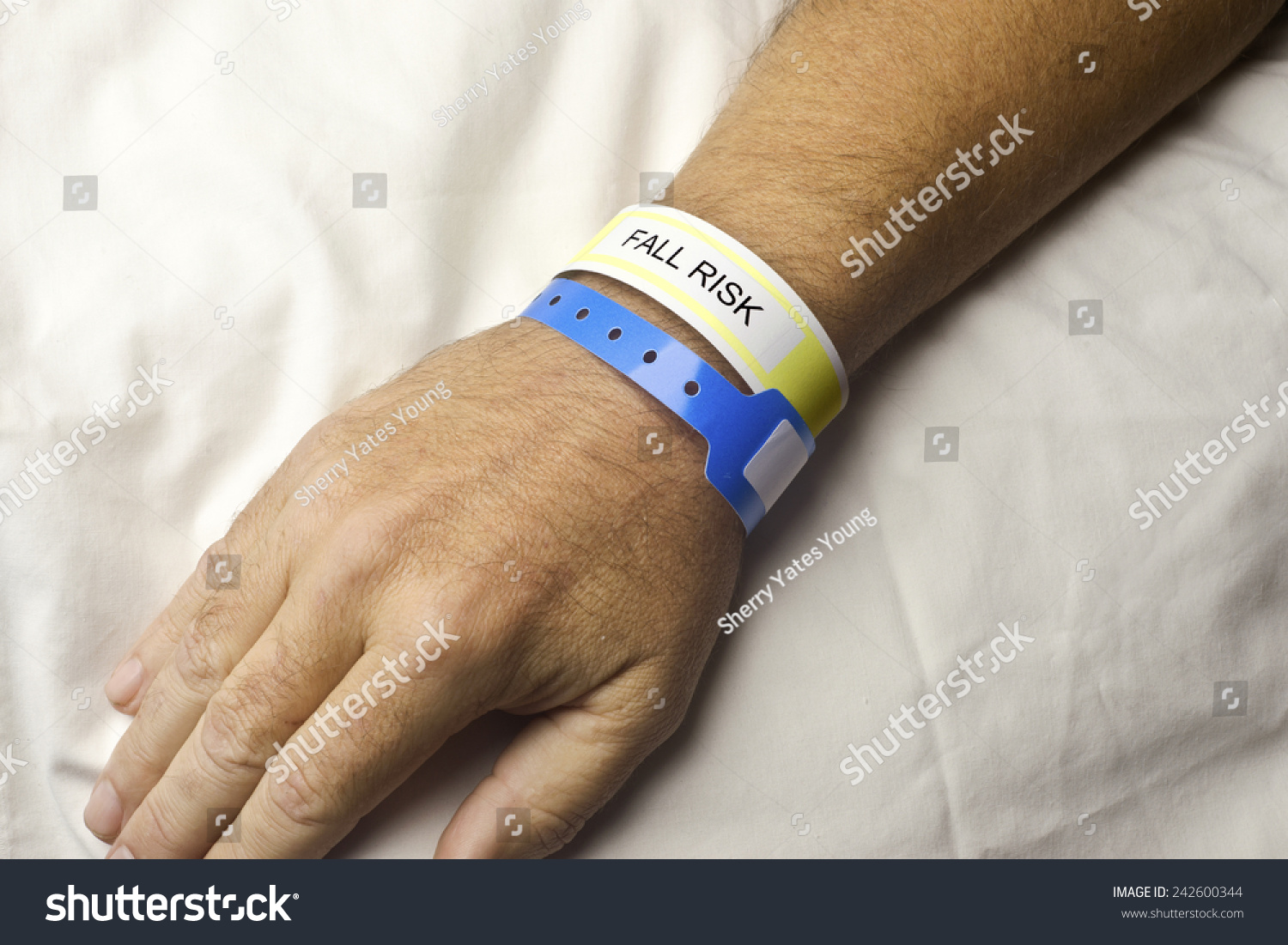 Hospital Patient Fall Risk Bracelet On Stock Photo 242600344 | Shutterstock