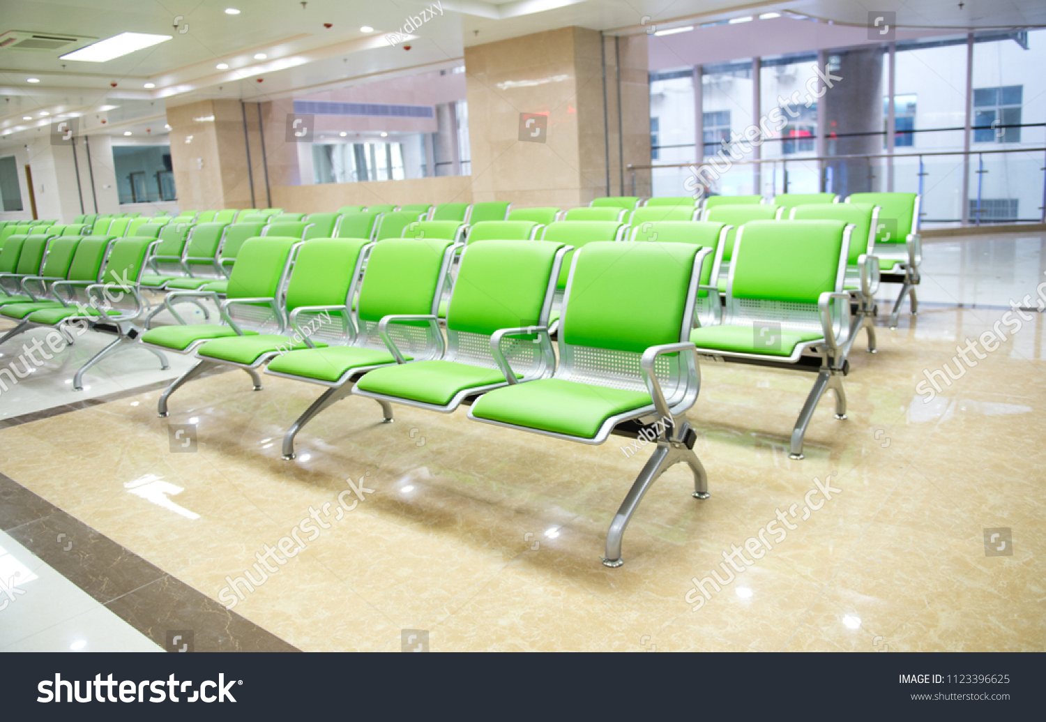 Hospital Waiting Room Empty Chairs Stock Photo Edit Now 1123396625