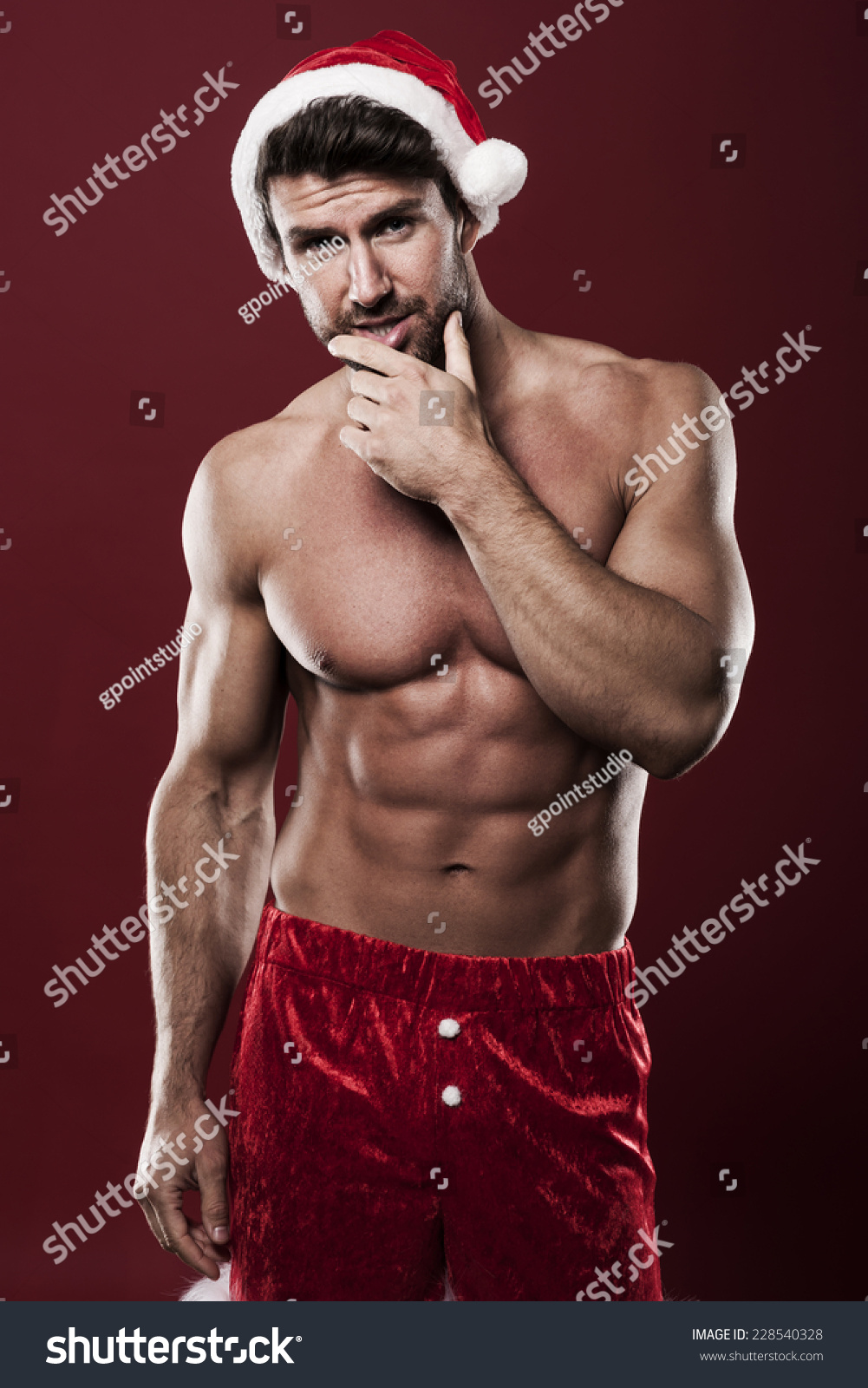 Hot Shirtless Santa Claus Stock Photo 228540328 - Shutterstock