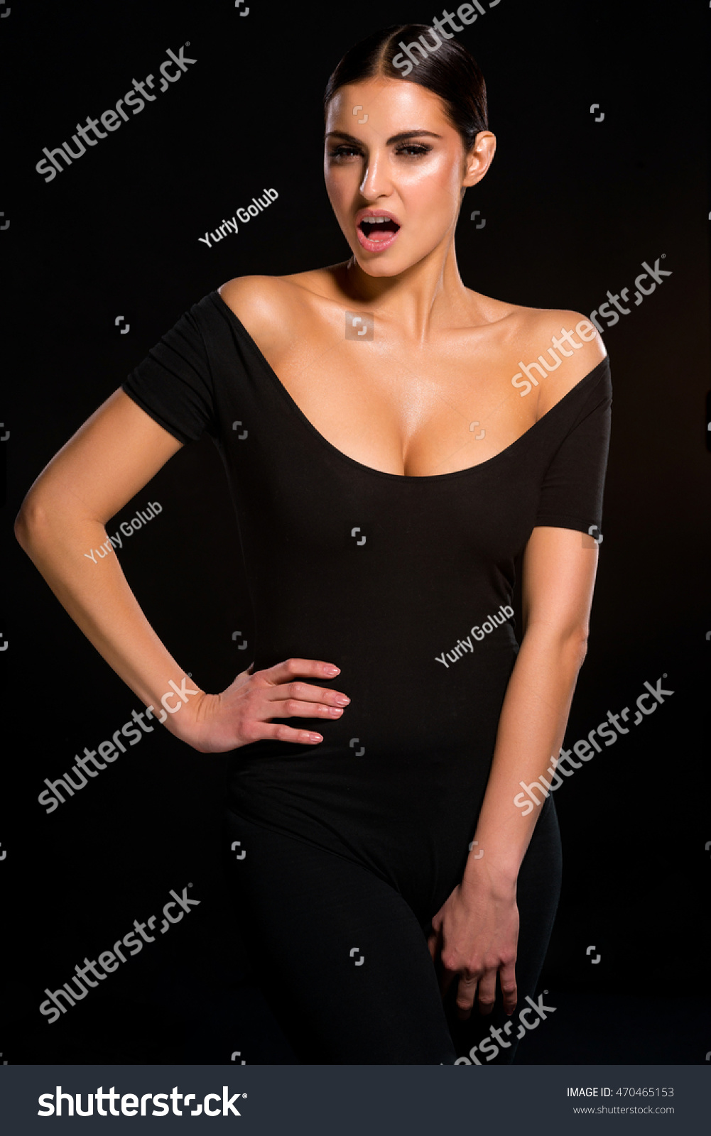 Hot Passionate Lady In Black Dress For Perfect Body With No Defects Sexy Woman With Hot Passionate Lady In Black Dress For Perfect Body With No Defects Sexy Woman With