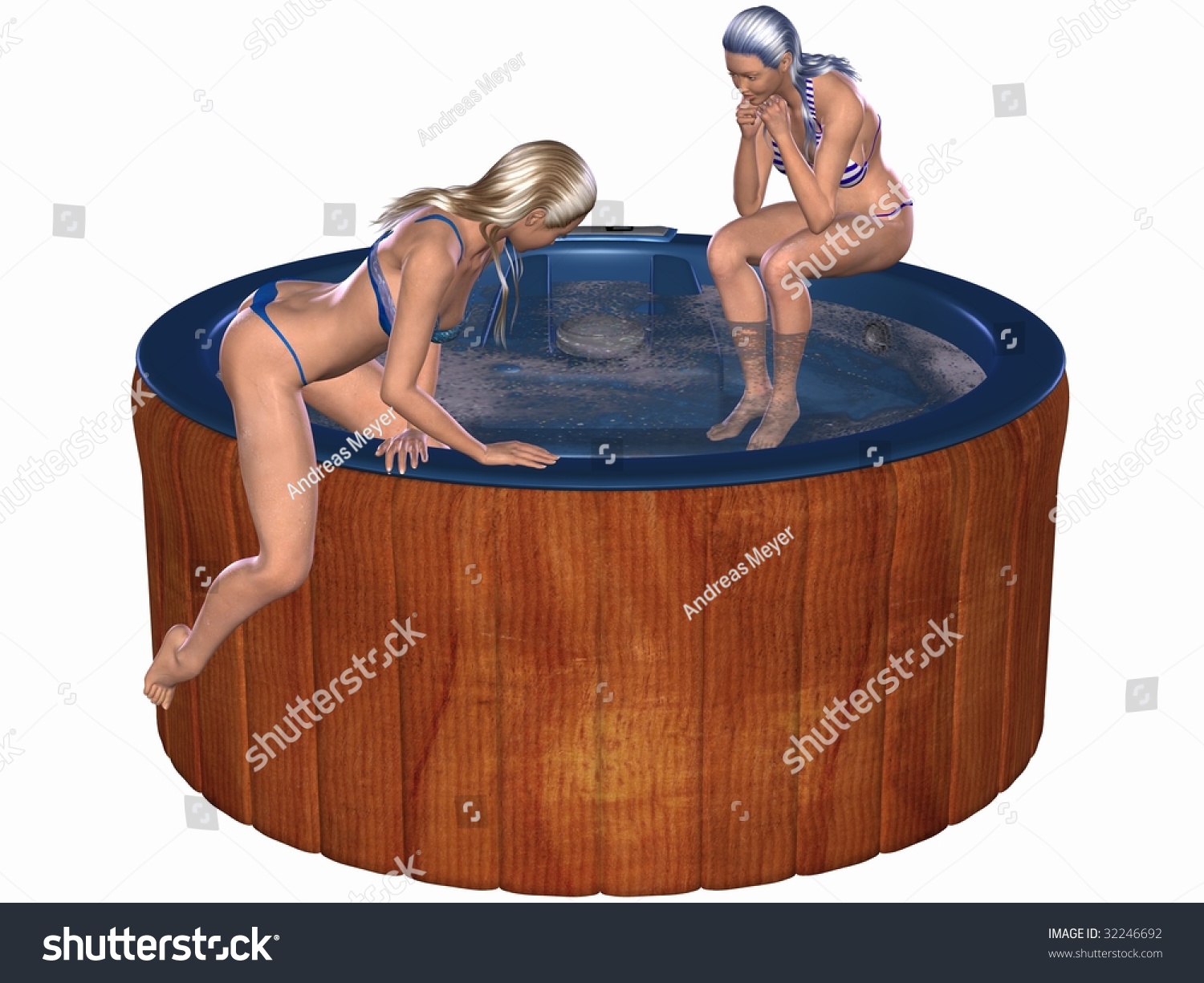 Hot Tub Stock Illustration 32246692 Shutterstock