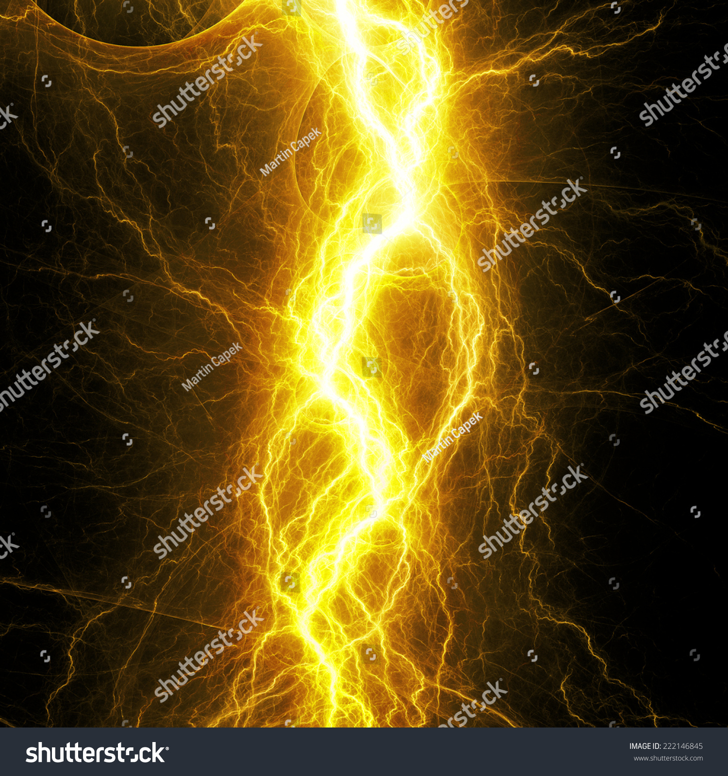 Hot Yellow Lightning Electrical Background Stock Illustration 222146845 ...