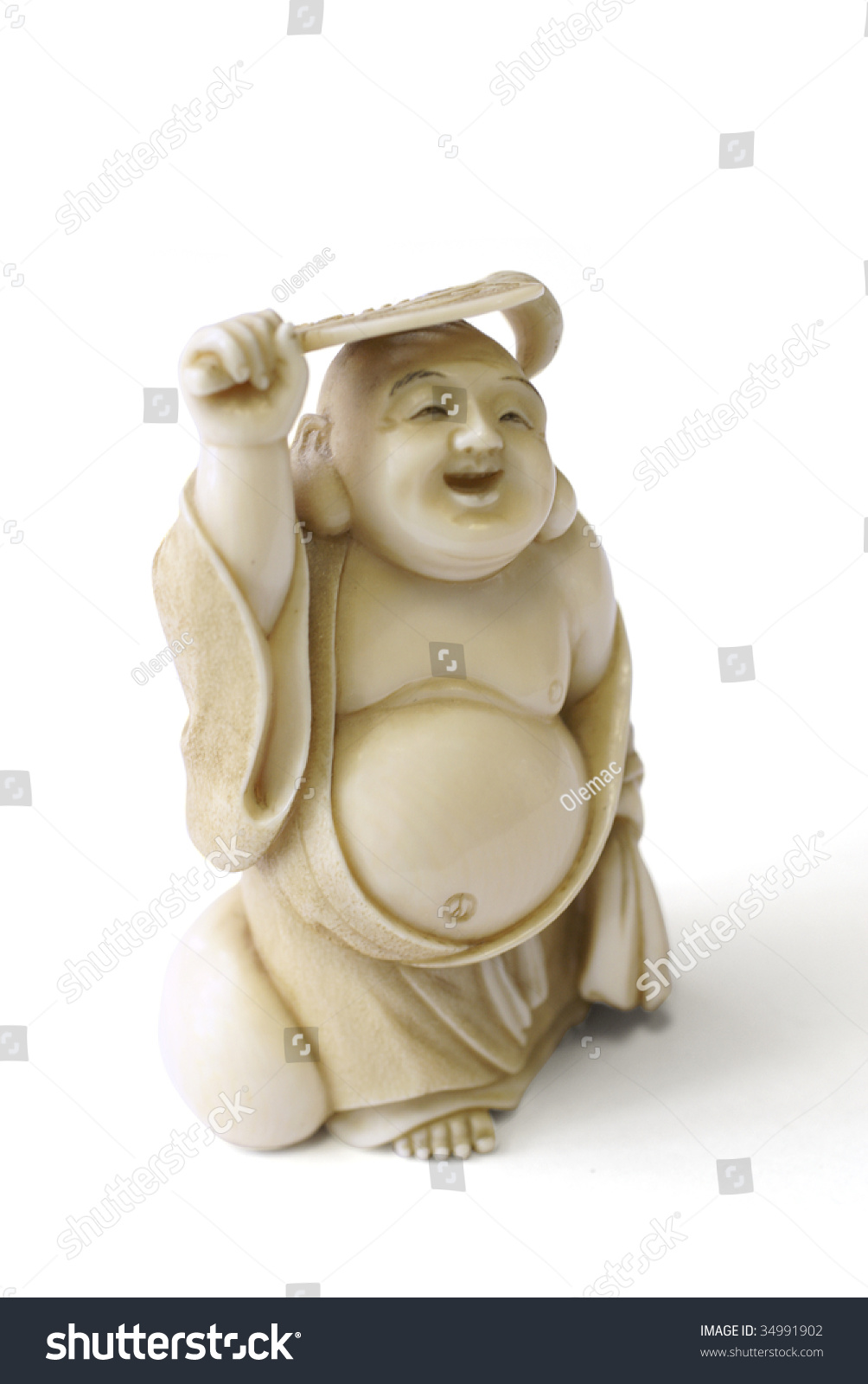 Hotei - Chinese God Of Happiness, Wealth And Lucky. Ivory Netsuke Of ...