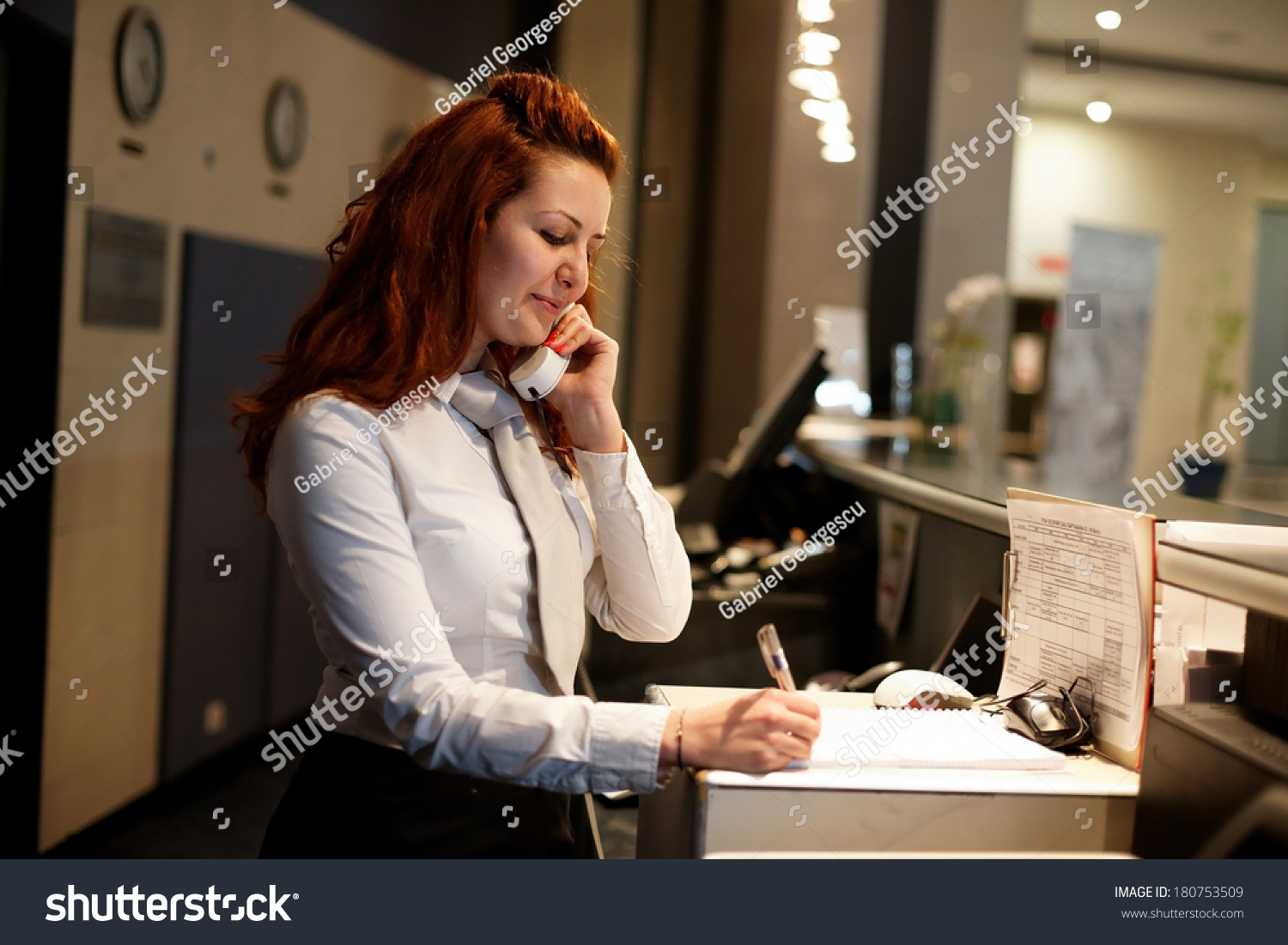 Hotel Concierge Reception Hotel Desk Clerk Stock Photo Edit Now