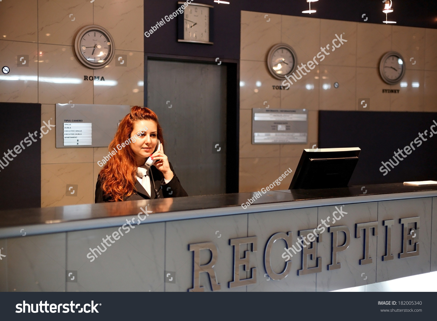 Hotel Concierge Reception Hotel Desk Clerk Stock Photo Edit Now