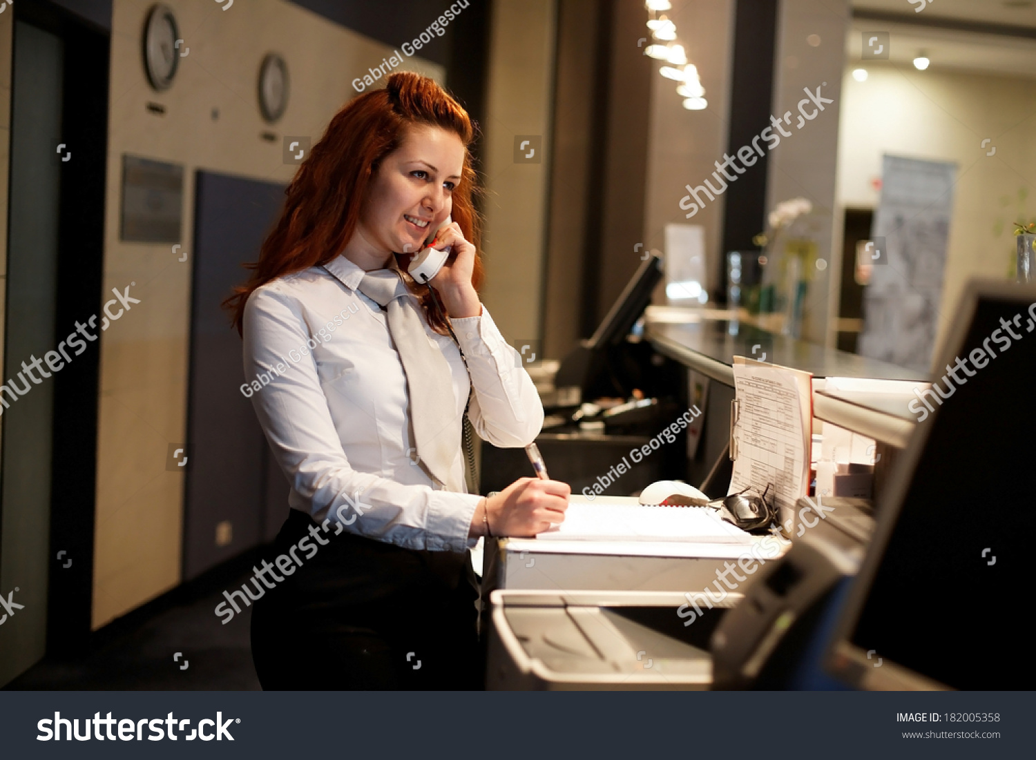 Hotel Concierge Reception Hotel Desk Clerk Stock Photo Edit Now