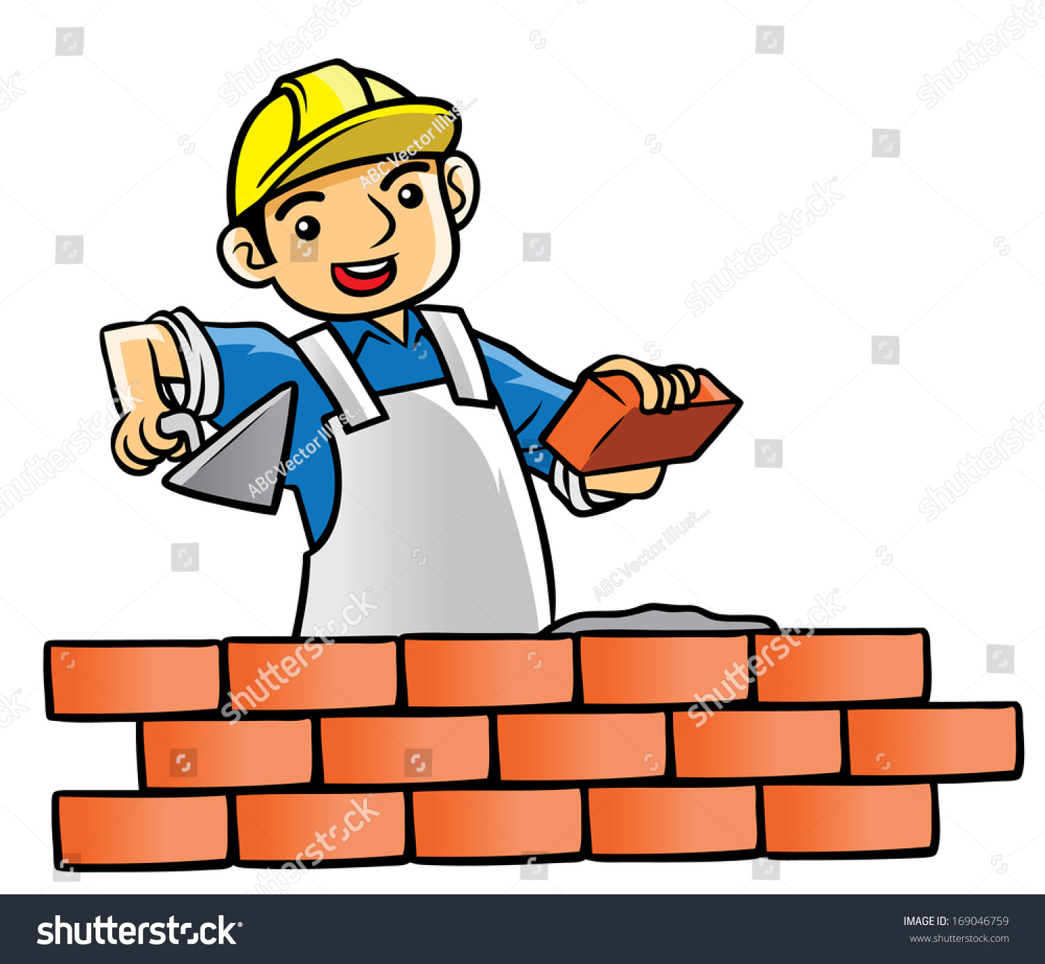 House Builder Cartoon Illustration Stock Illustration 169046759 ...