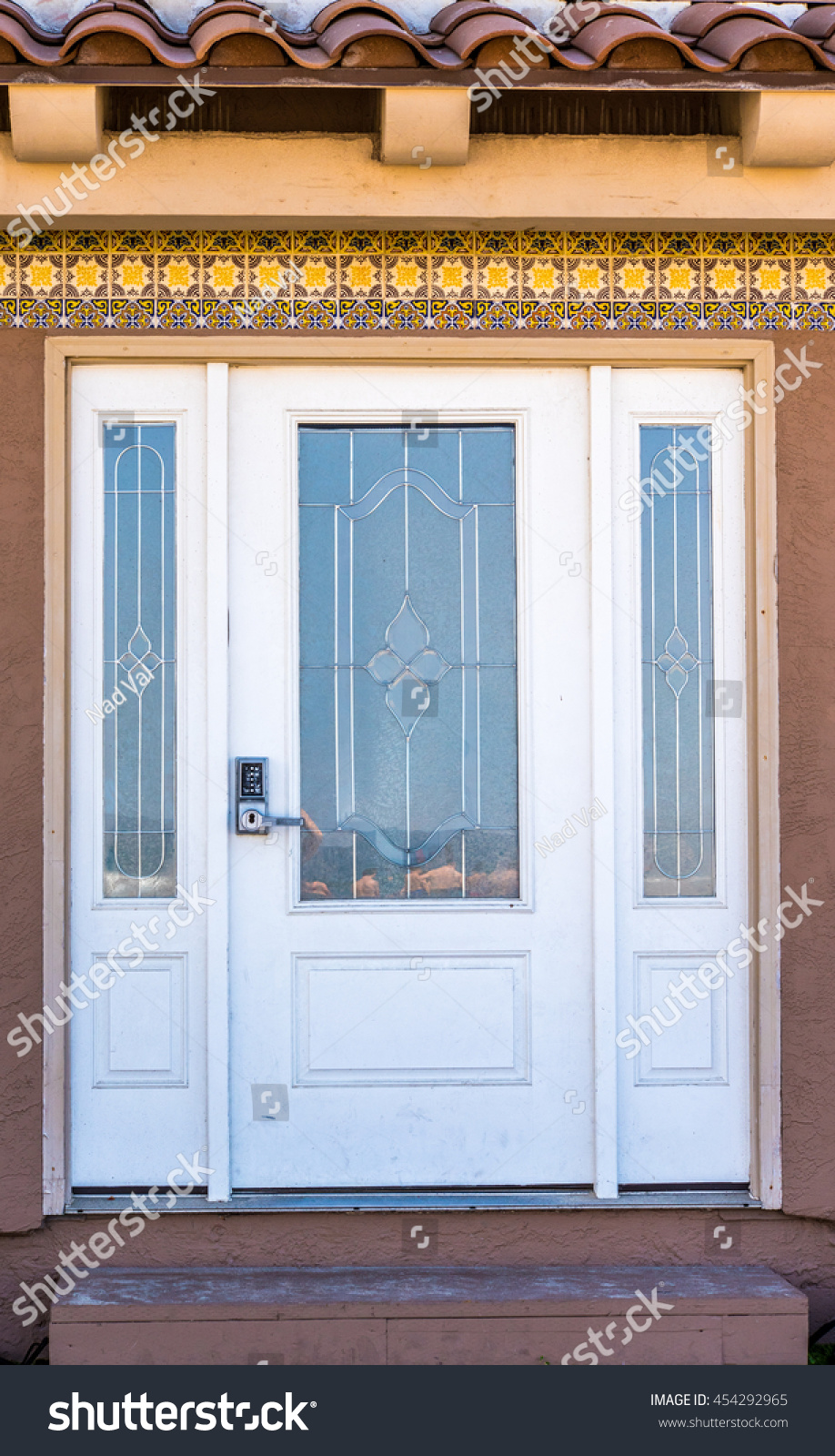 House Entrance Door Two Thirds Lite Stock Photo Edit Now