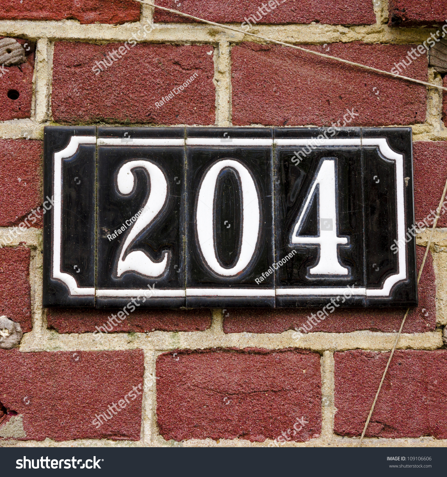 House Number Two Hundred Four Stock Royalty Free