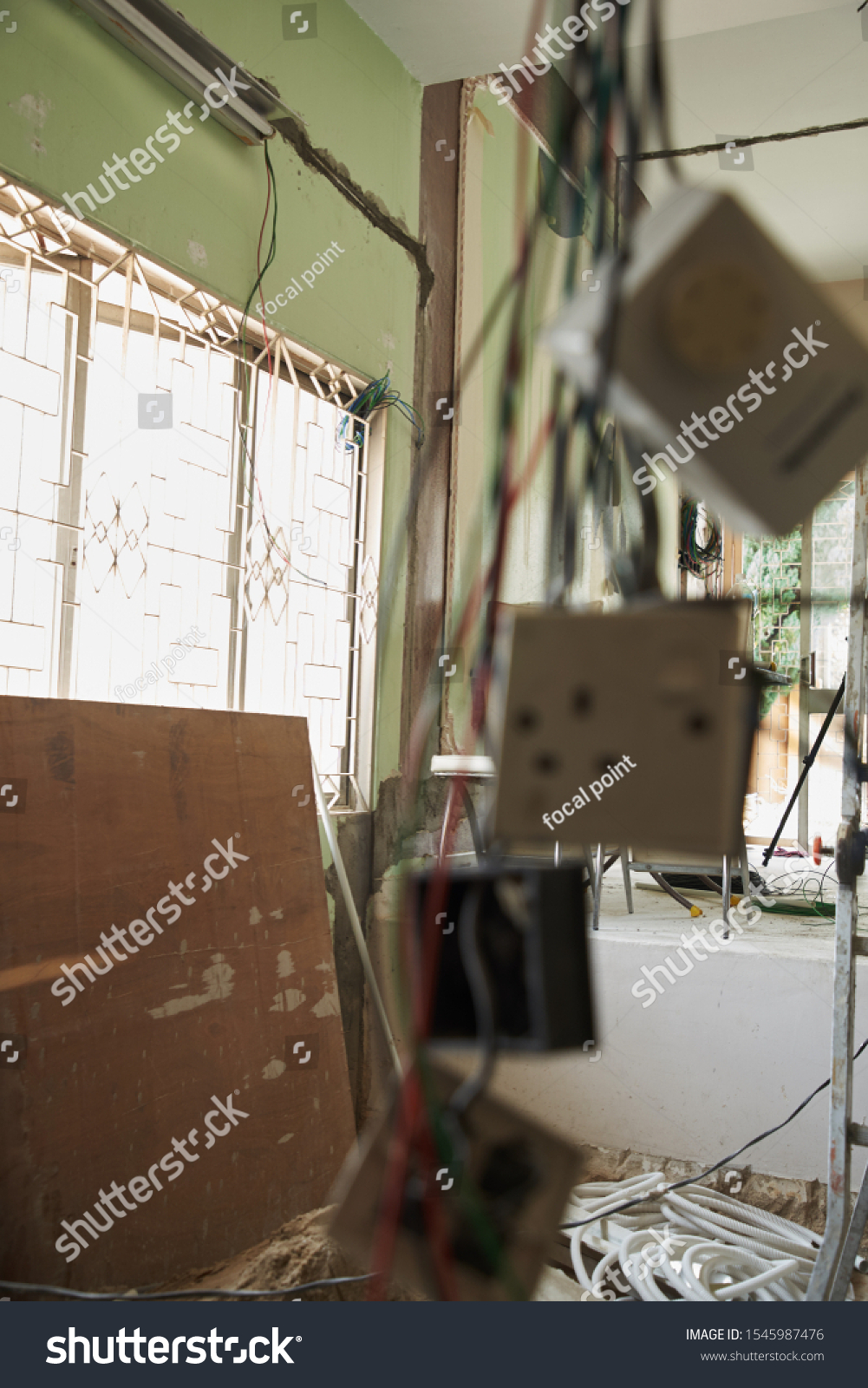 House Renovation Wiring Progress Stock Photo (Edit Now) 1545987476