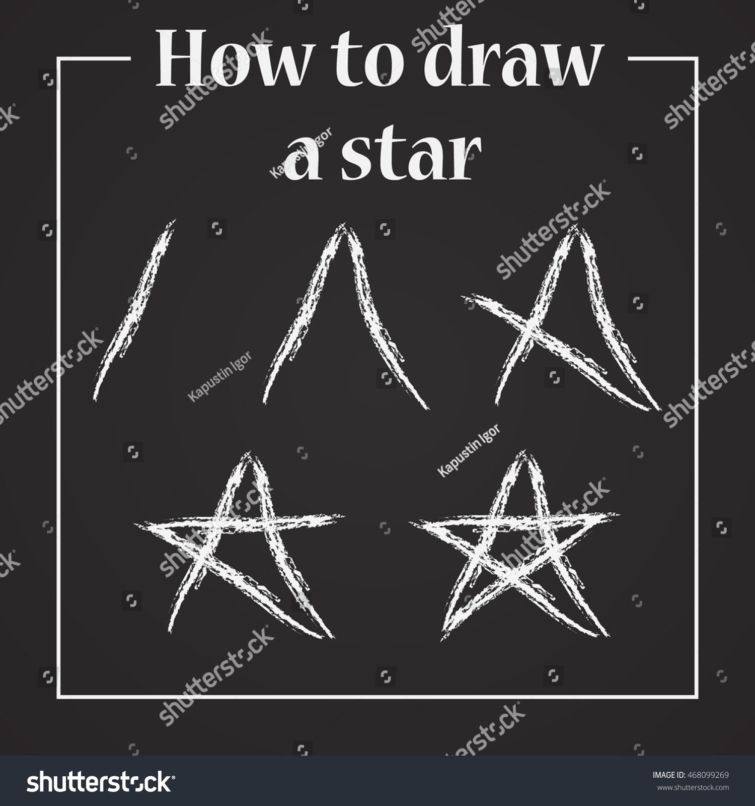 How Draw Star Stock Illustration 468099269 | Shutterstock