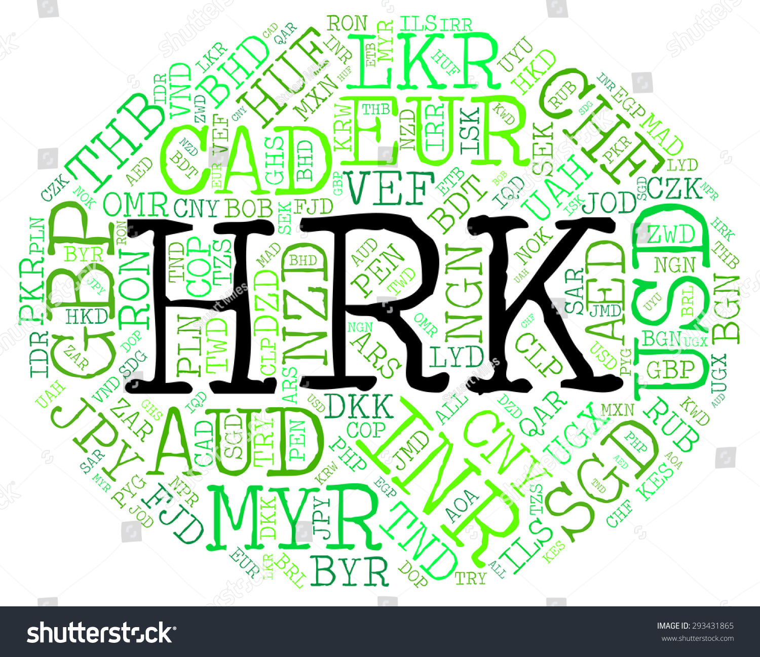 Hrk Currency Representing Foreign Exchange Coin Stock Illustration - 