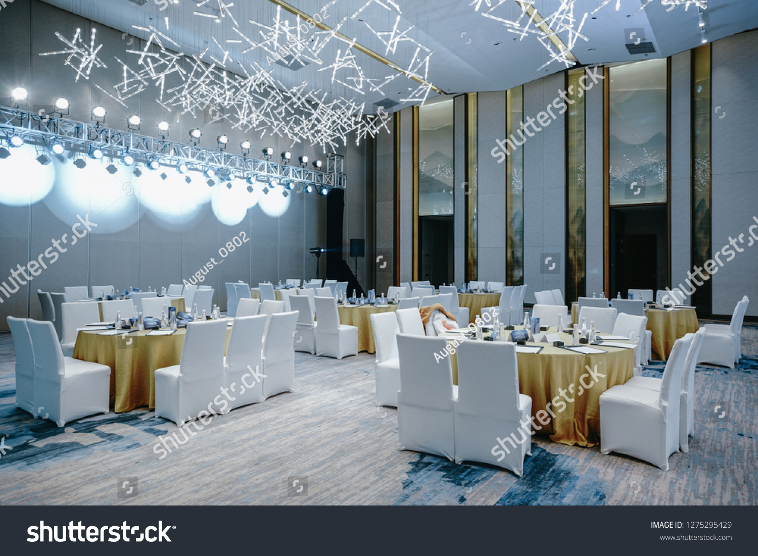 Huge Hall Interior Red Carpet Ceiling Stock Photo Edit Now