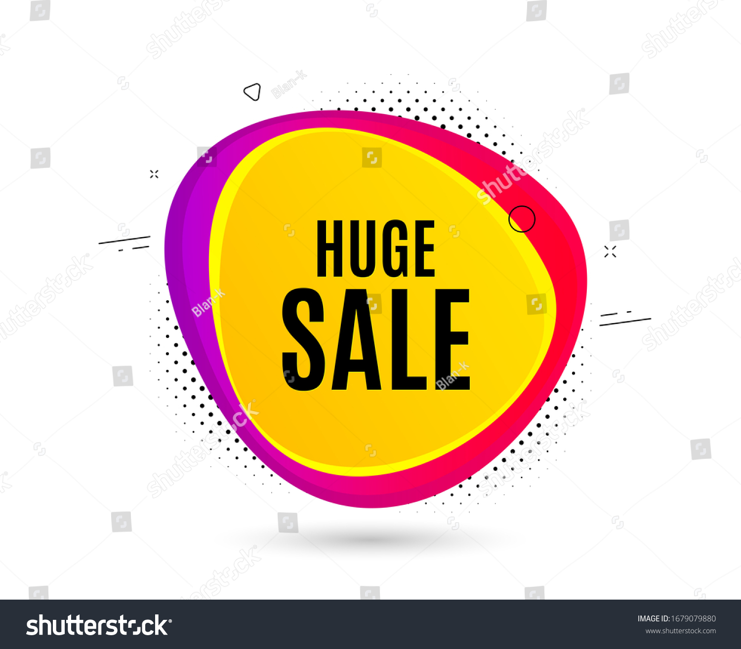 Huge Sale Banner Text Shape Special Stock Illustration 1679079880 ...