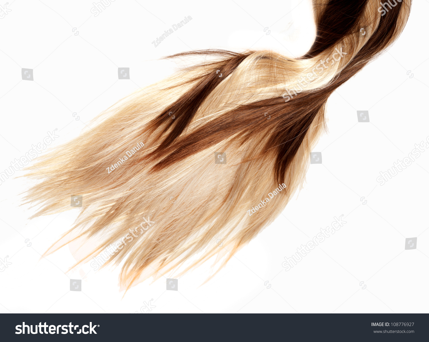 Human Brown Blonde Hair On White Stock Photo 108776927 Shutterstock