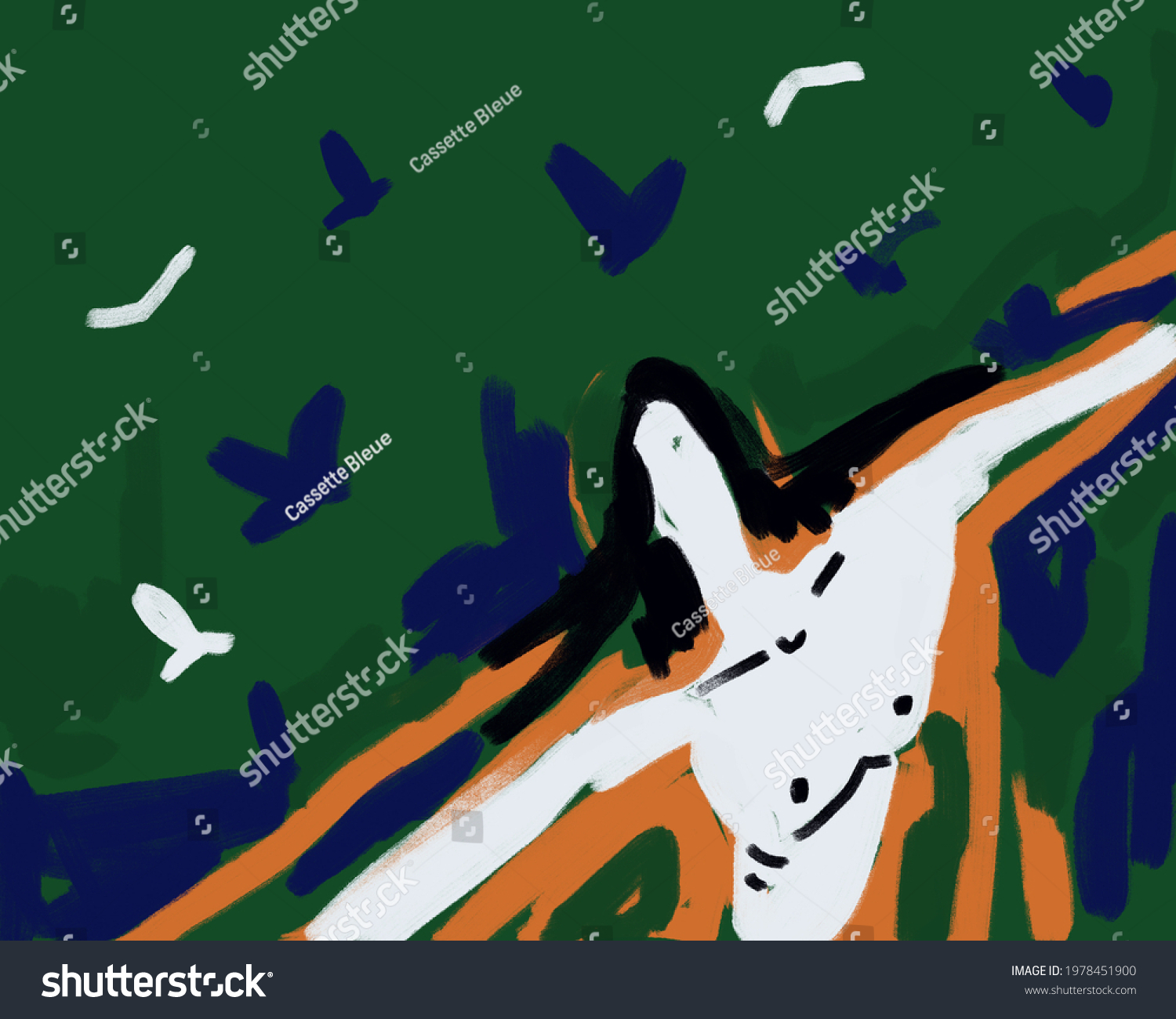 Human Guy Naked Torso Big Green Stock Illustration Shutterstock