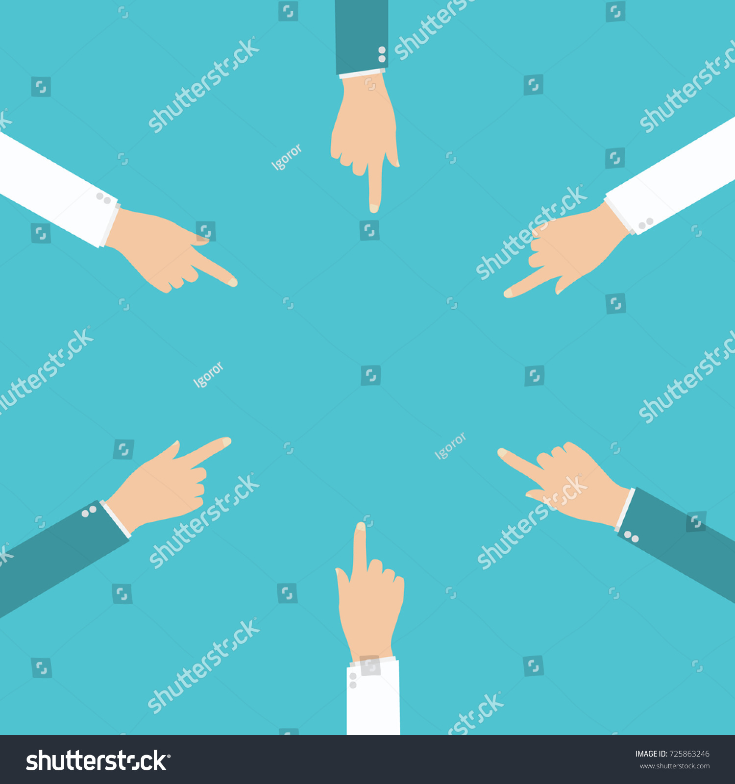 Human Hands Fingers Stock Illustration 725863246 | Shutterstock