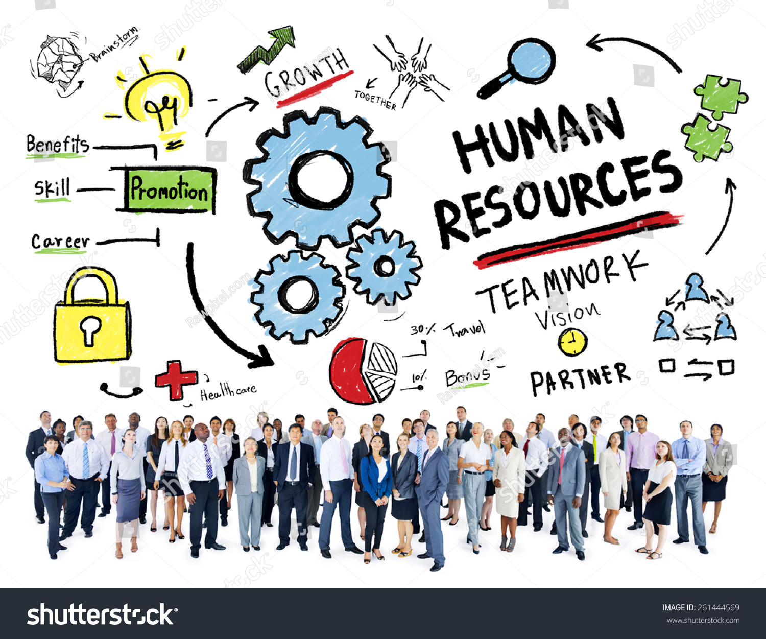 Human Resources Employment Job Teamwork Business Stock Photo 261444569 ...