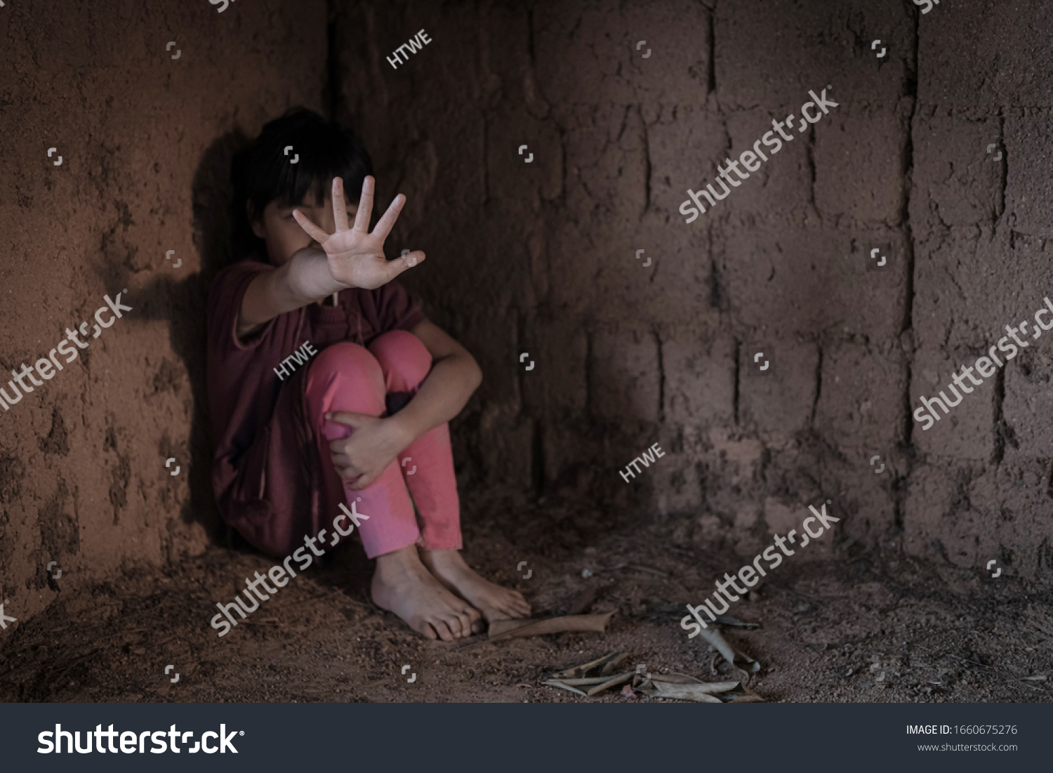 Human Trafficking Concept Human Rights Violations Stock Photo ...