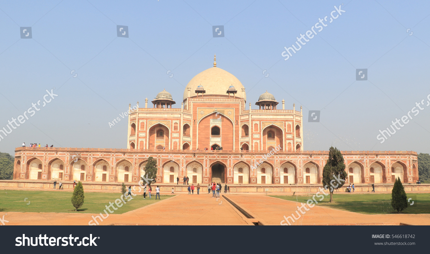 Humayuns Tomb New Delhi India Landmarks Stock Photo 546618742