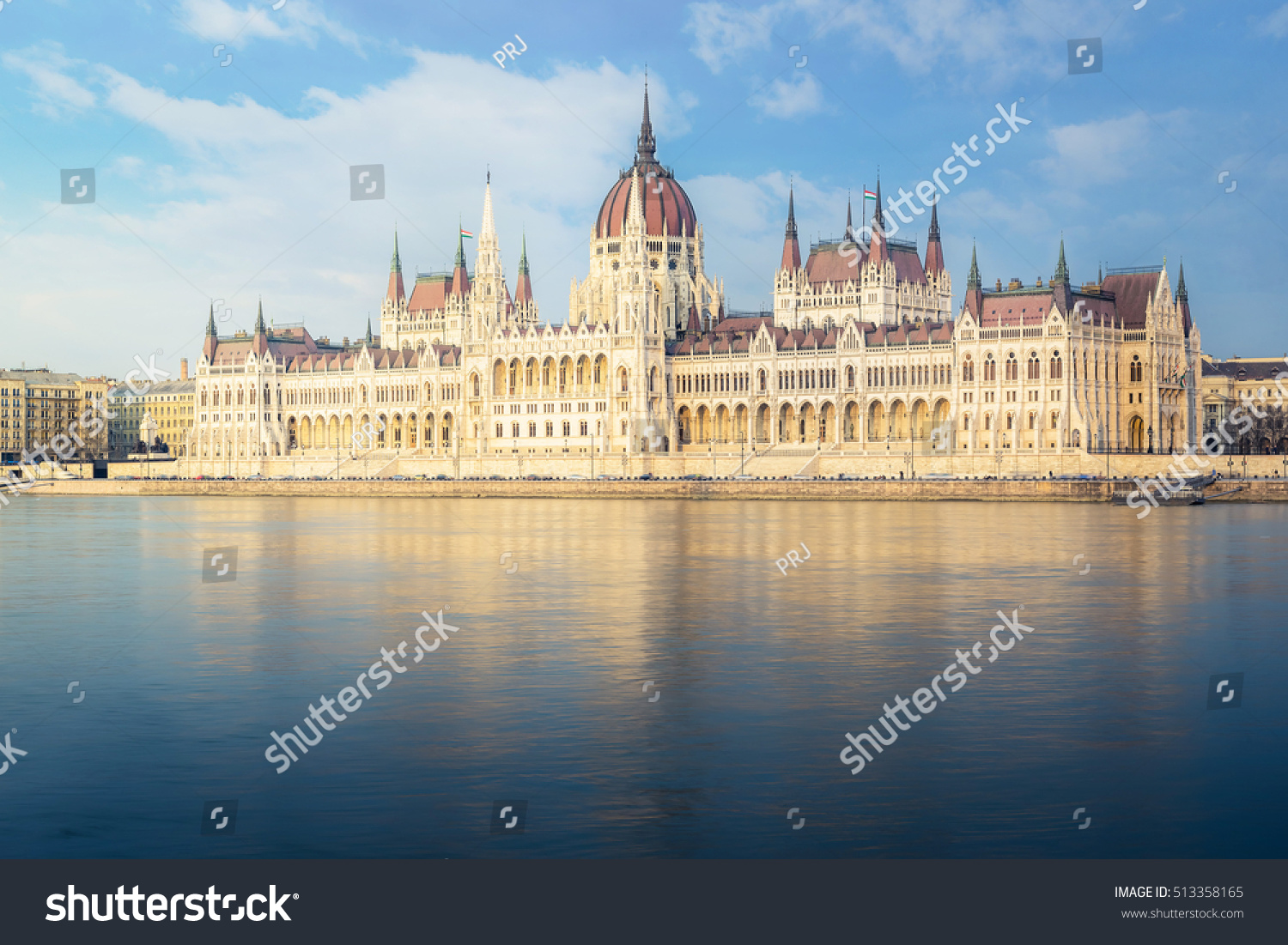 Hungarian Parliament Building - Budapest , Hungary in March 2016 : built in 1904 Gothic Revival style, ,highlight of Budapest
