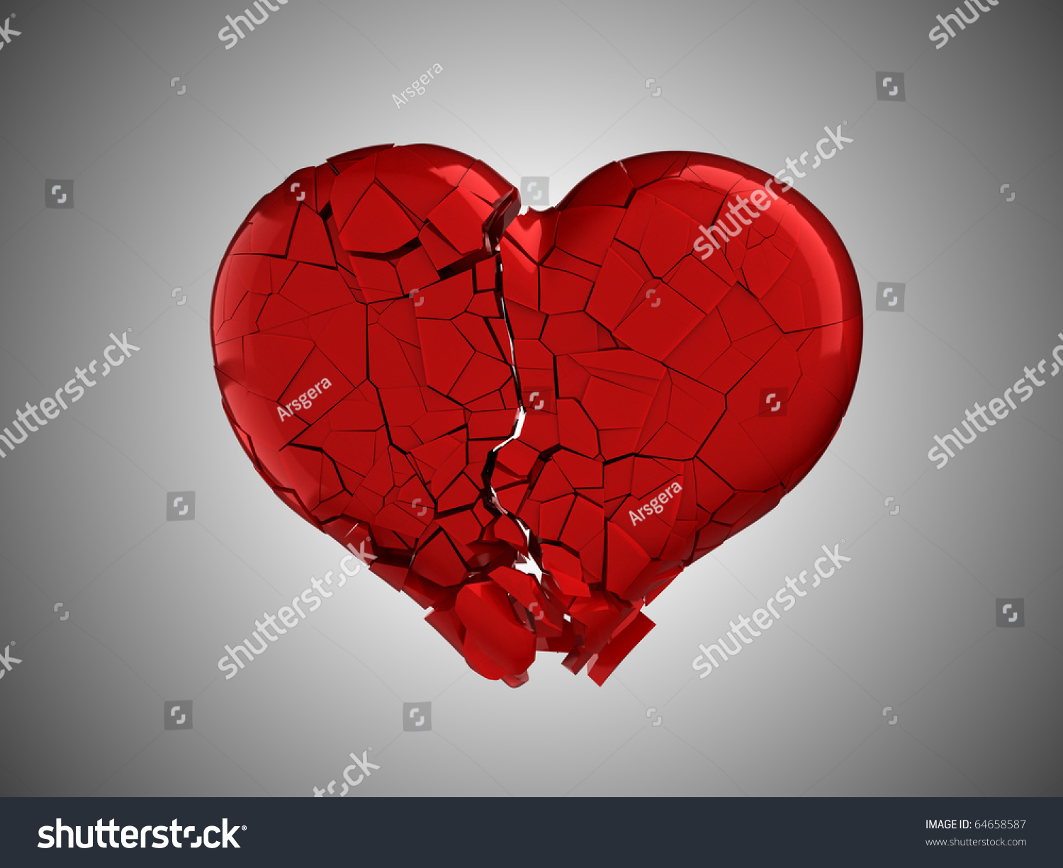 Hurt Pain Red Broken Heart Over Stock Illustration 64658587 - Shutterstock