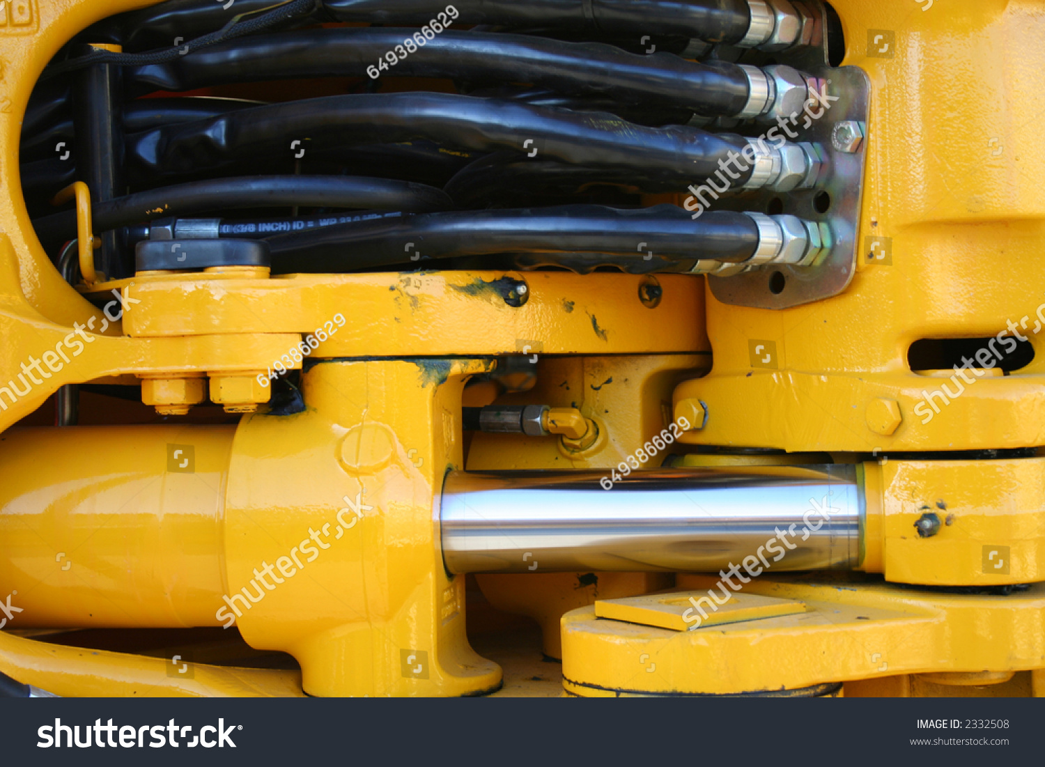 Hydraulic Elements Heavy Building Bulldozer Yellow Stock Photo 2332508 ...