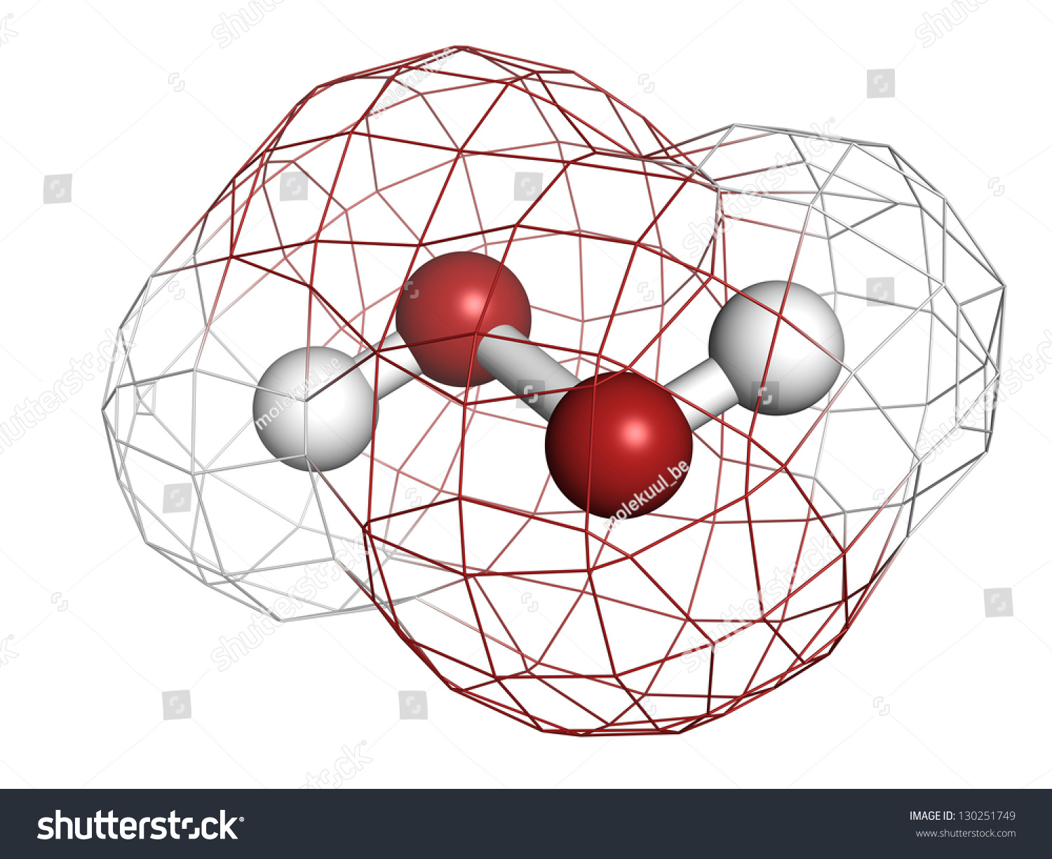 Hydrogen Peroxide H2o2 Molecule Chemical Structure ภาพประกอบสต็อก 130251749 2237