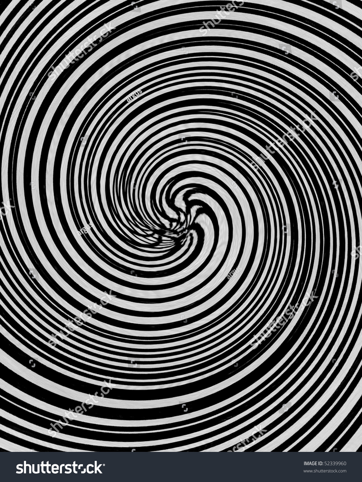 Hypnotic Black And White Swirl: Optical Illusion Stock Photo 52339960 ...