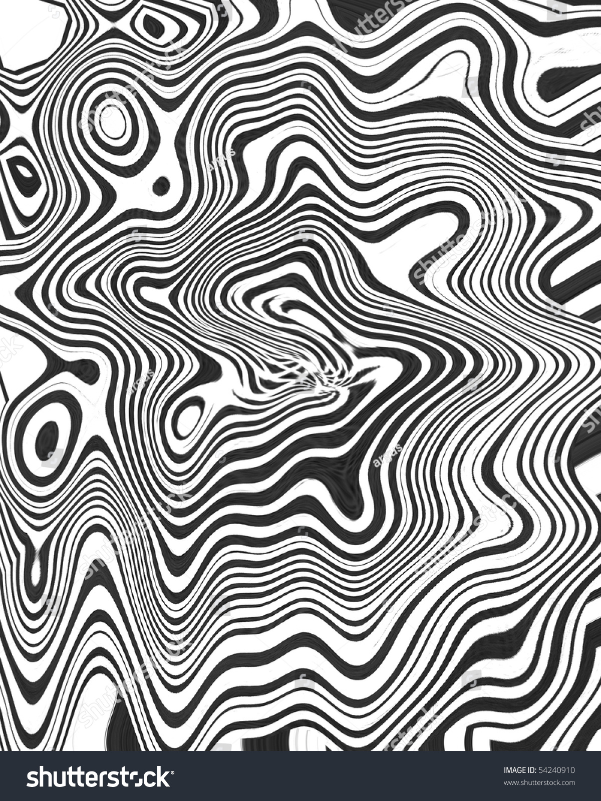 Hypnotic Black And White Swirl: Optical Illusion Stock Photo 54240910 ...