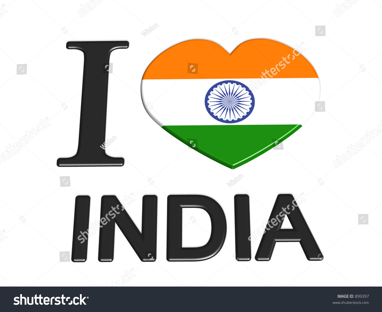 I Love India Logo Flag Love Travel Tourism Stock Photo 899397 ...