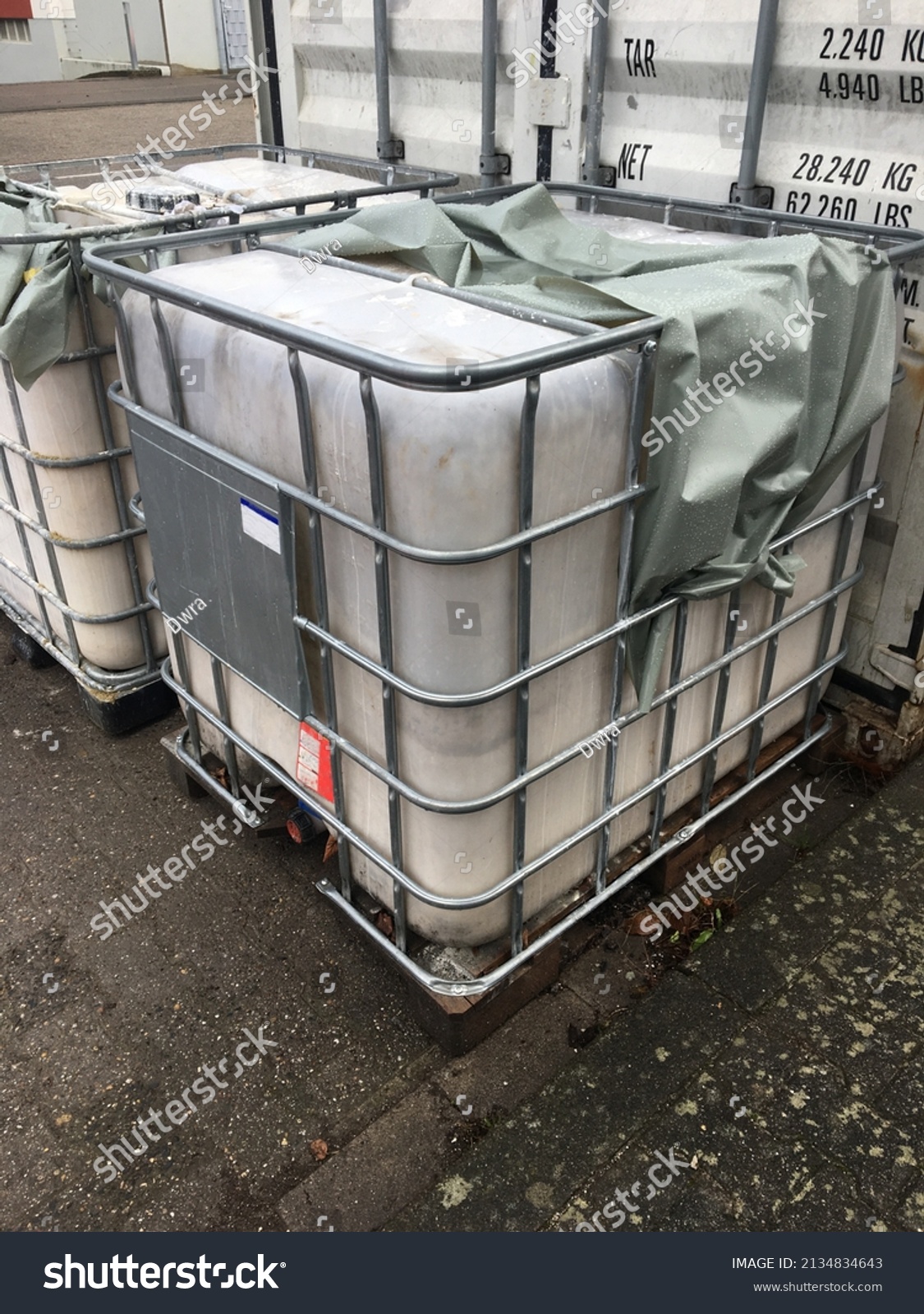 Ibc Intermediate Bulk Container Container Mass Stock Photo 2134834643 ...