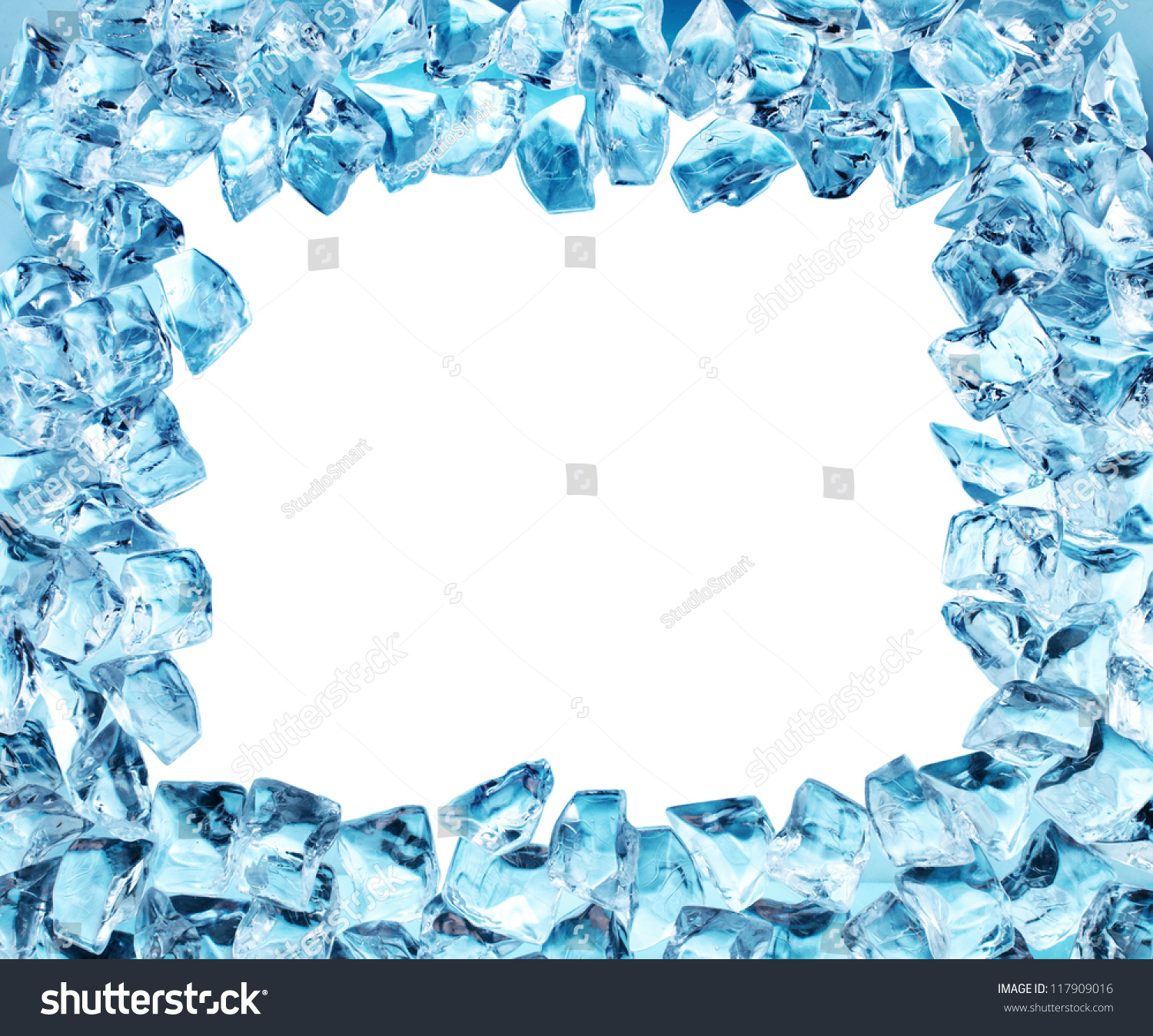 Ice Frame Isolated White Background Stock Photo (Edit Now) 117909016