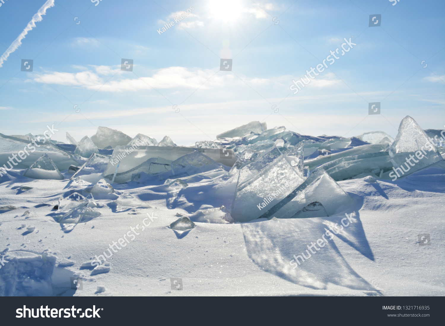 Ice Shards Shadows Snow Kitchi Gammi Stock Photo Edit Now 1321716935